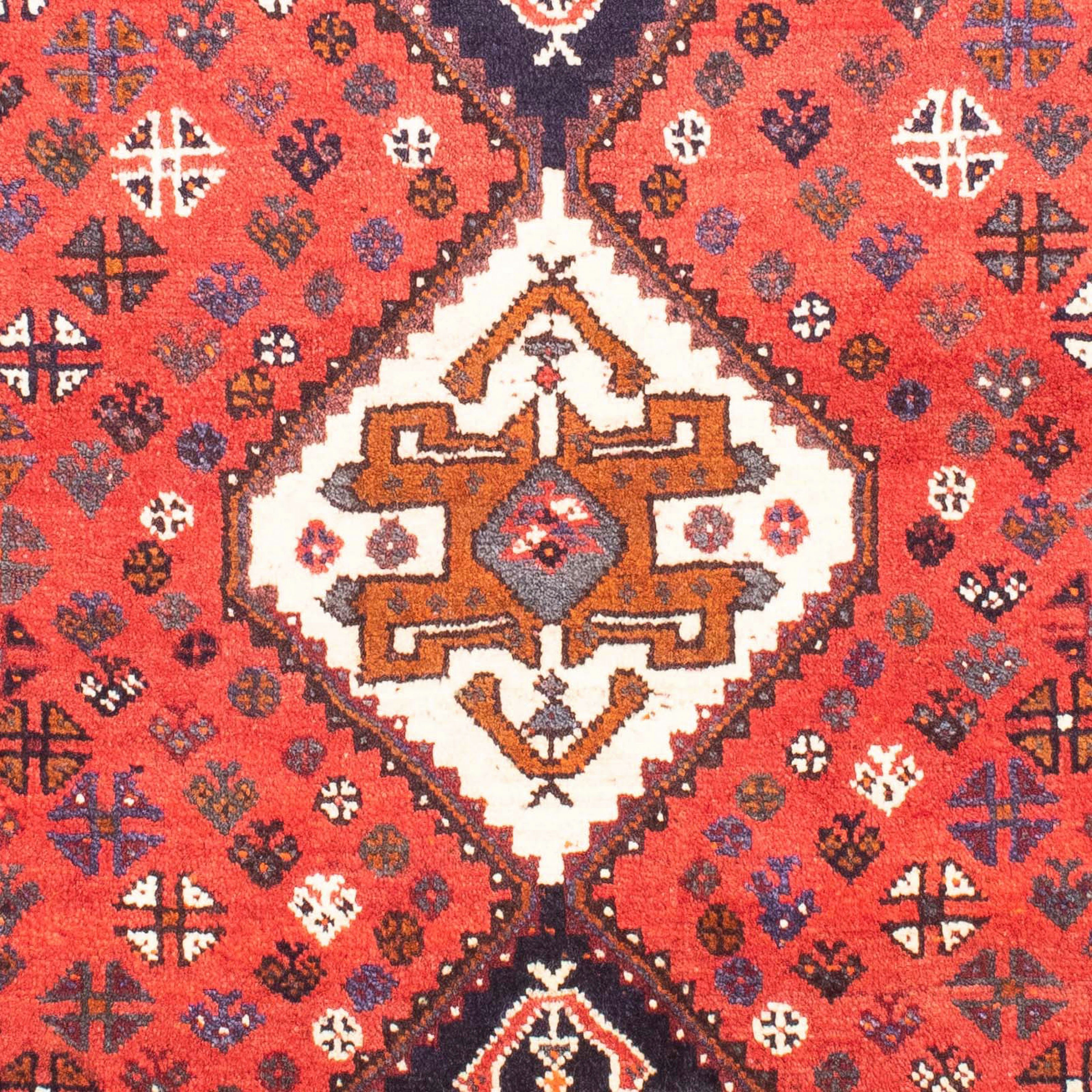 Orientteppich Perser mit 159 cm Wohnzimmer, morgenland, Zertifikat - 121 mm, 10 Einzelstück x dunkelrot, rechteckig, Höhe: Nomadic - - Handgeknüpft