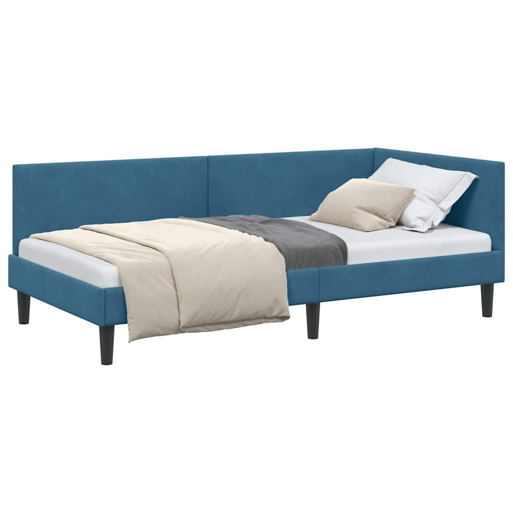 vidaXL Bett Eckbettgestell Blau 90 x günstig online kaufen