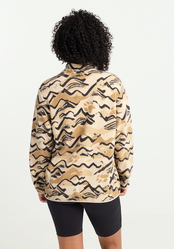 Jack Wolfskin Stehkragenpullover PAW ERA 100 PRINT HZ W Fleecepullover, weich, komfortabel