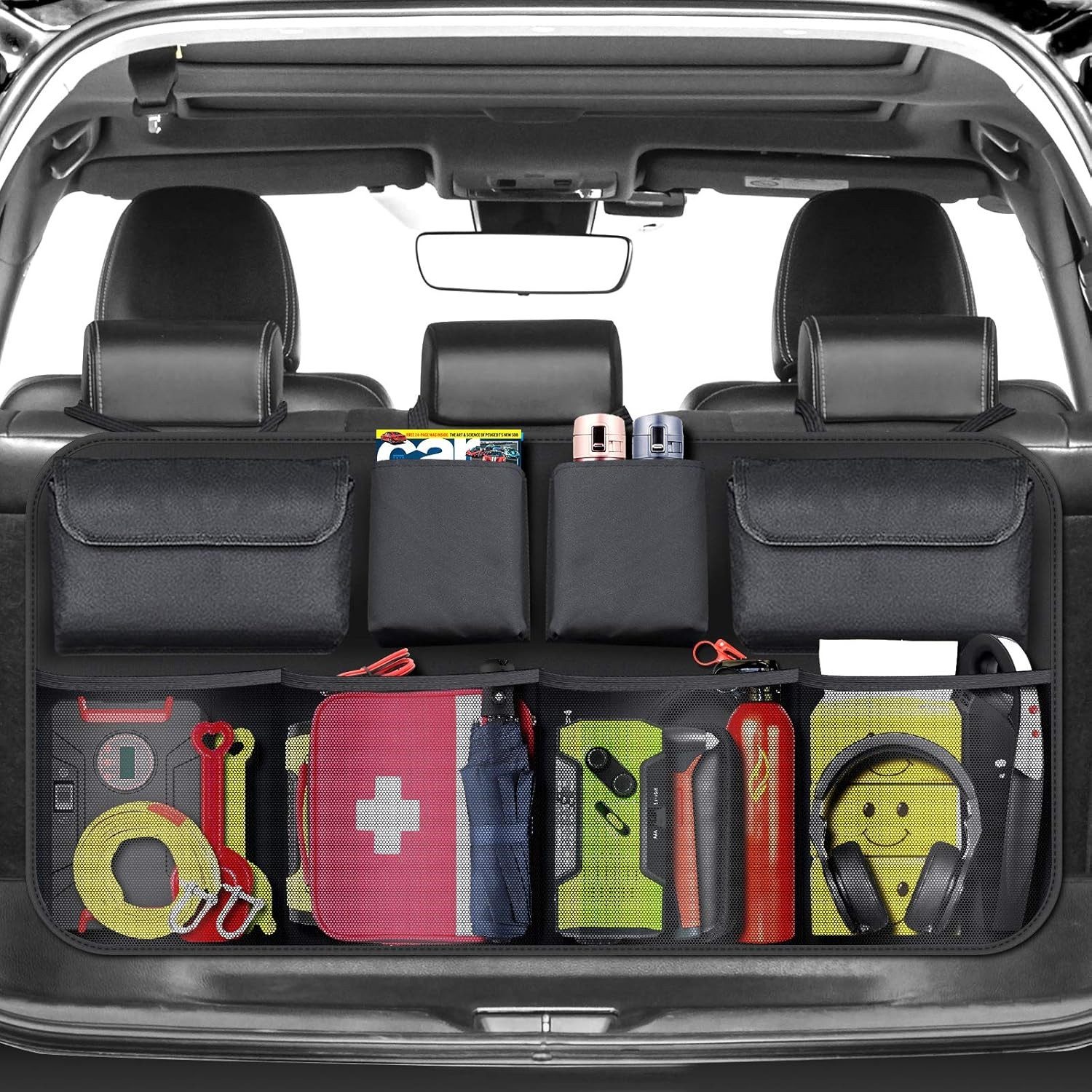 Auto-Rückenlehnentasche Rücksitz Organizer Auto Kofferraumtasche mit 8 Taschen Wasserdichten