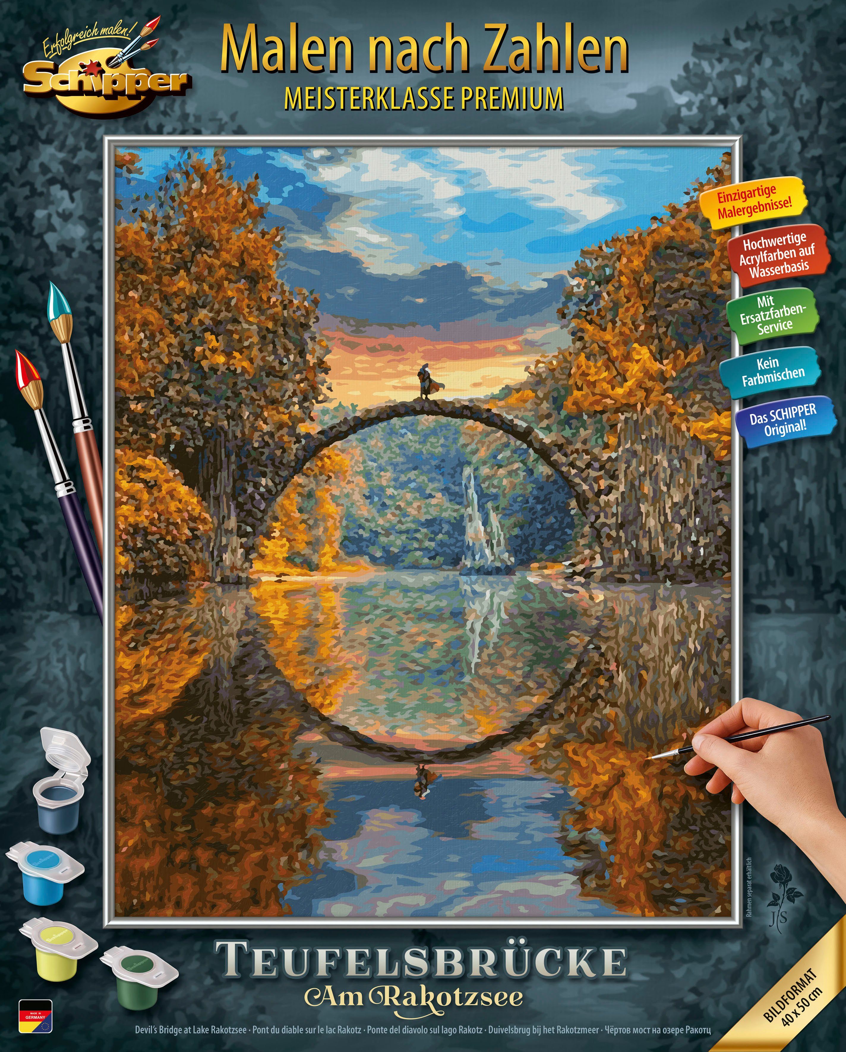 Schipper Розфарбуй за номерами Meisterklasse Premium - Teufelsbrücke am Rakotzsee, Made in Germany