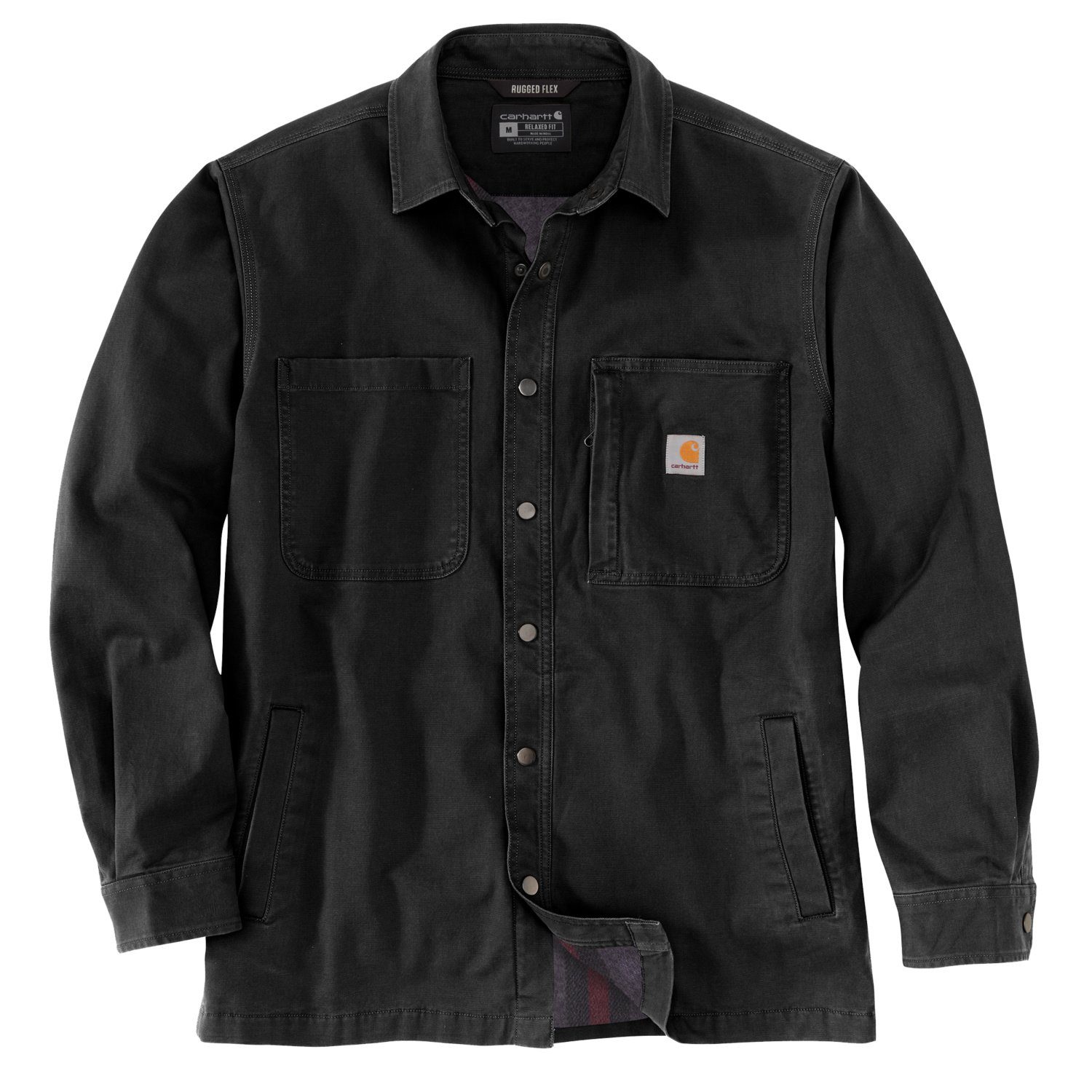 Outdoorhemd Carhartt Herren Langarmhemd Fleece Lined Snap Front