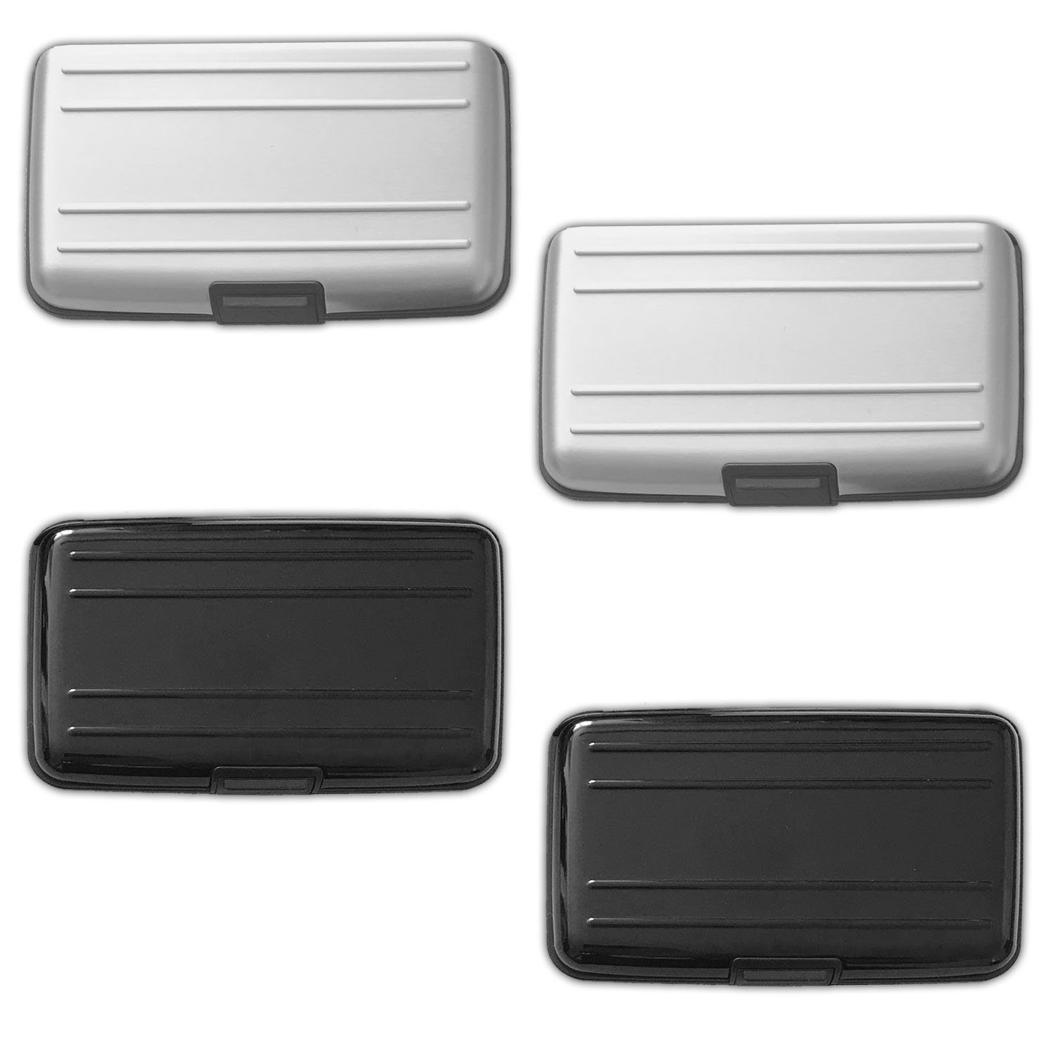 HAC24 Kartenetui Alu Kreditkartenetui EC Karten Etui (4-tlg), für bis zu 6 günstig online kaufen