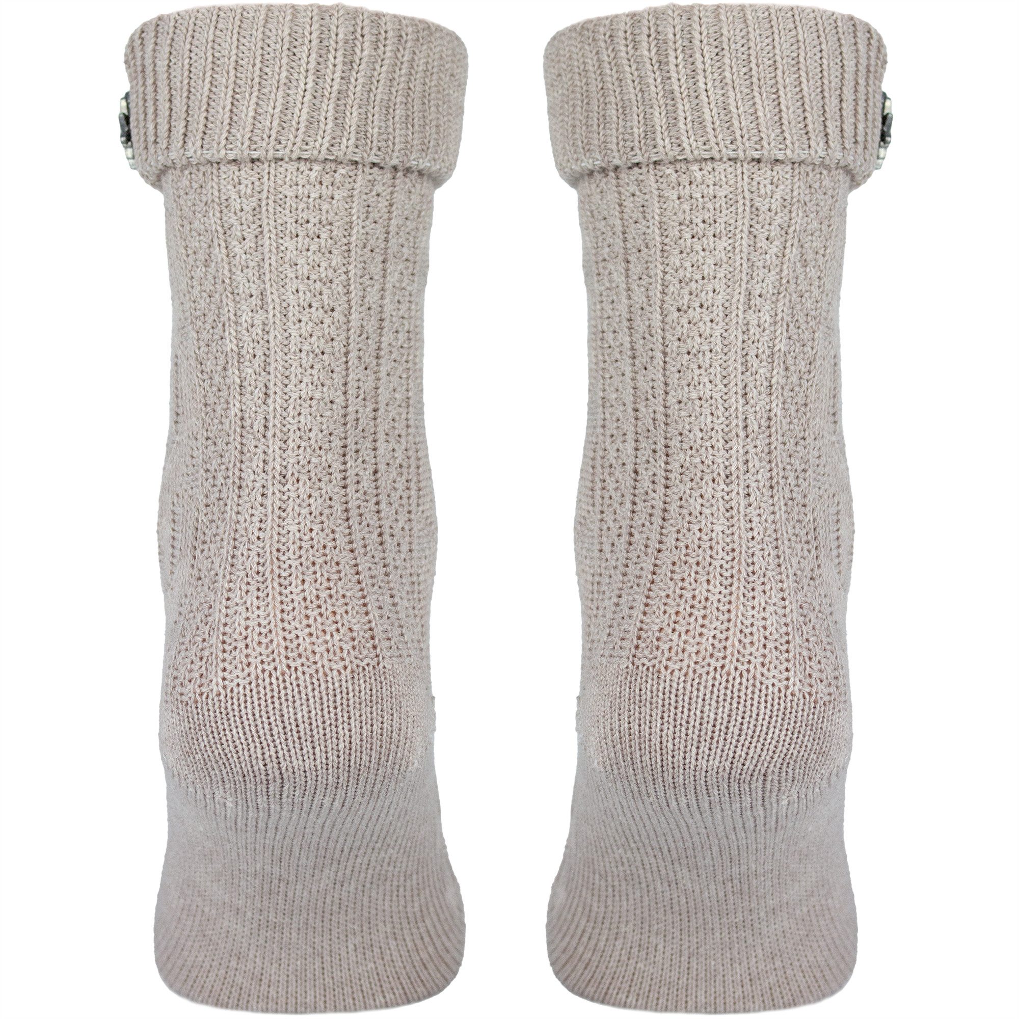 Black Snake Trachtensocken Trachtensocken mit Edelweiß-Pin für Damen & Herren (1-Paar, 1 Paar Trachtensocken mit Edelweiß-Pin) Abnehmbarer Edelweiß-Pin und klassisches Zopfmuster