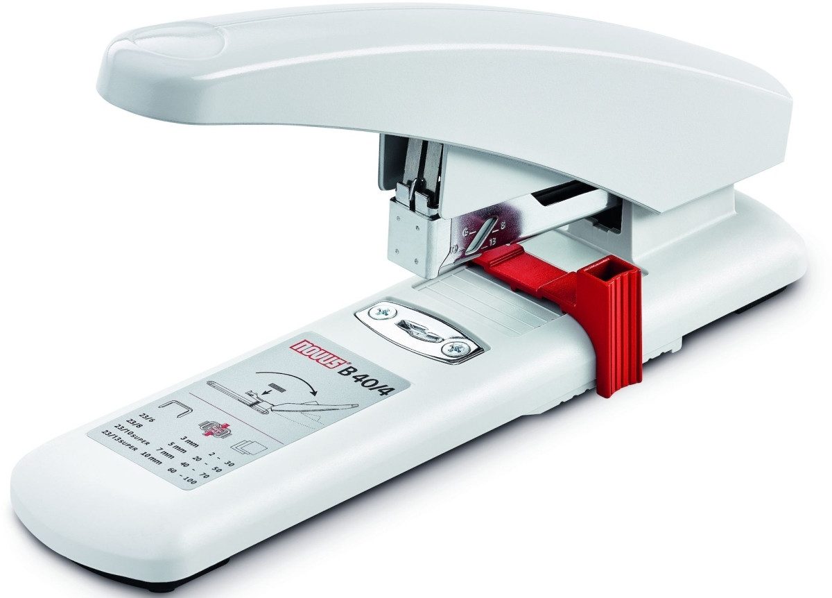 NOVUS Heftgerät Blockhefter B40/4 hellgrau (20 Stück)