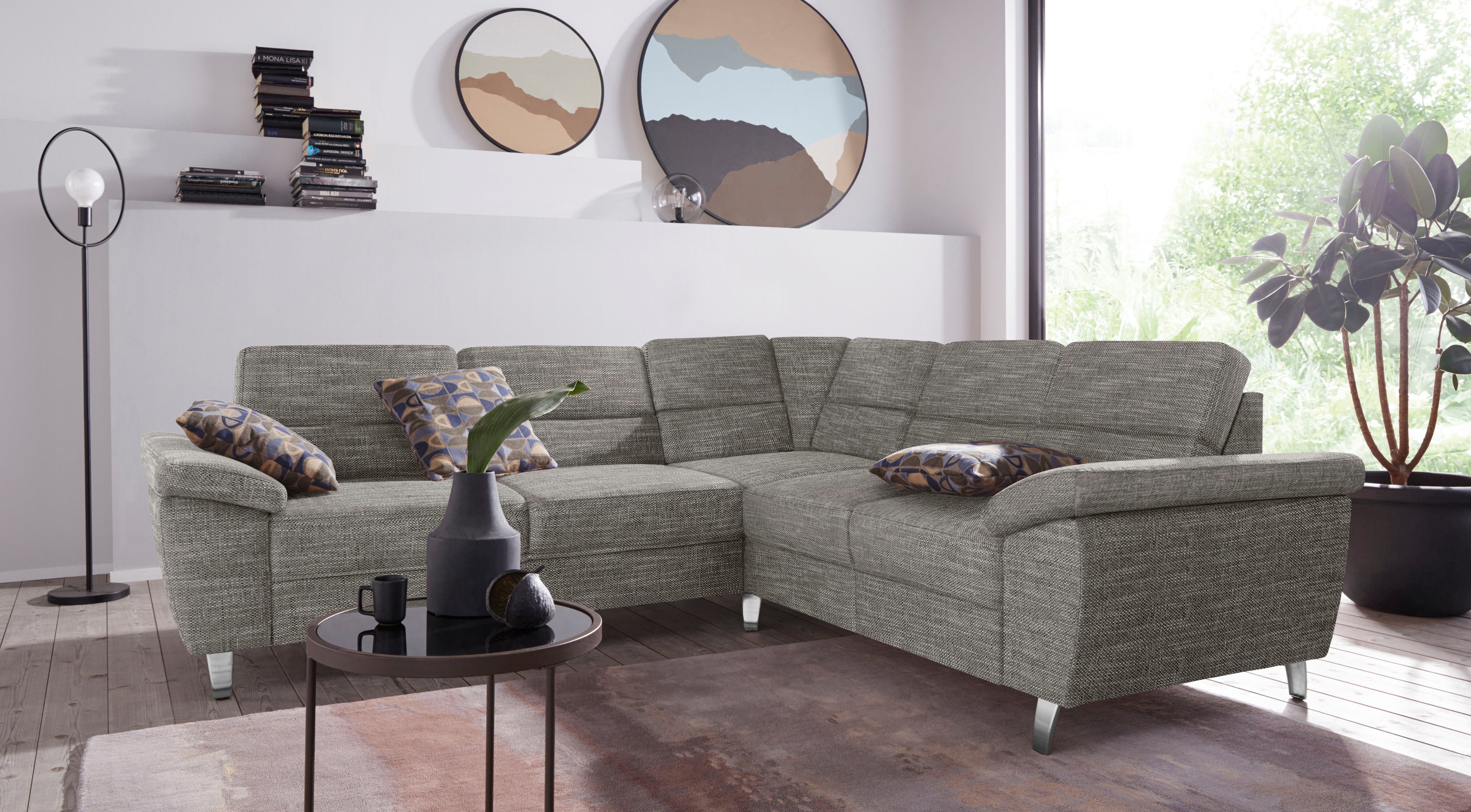 sit&more Ecksofa "Sorano L-Form" wahlweise mit Bettfunktion und Bettkasten günstig online kaufen