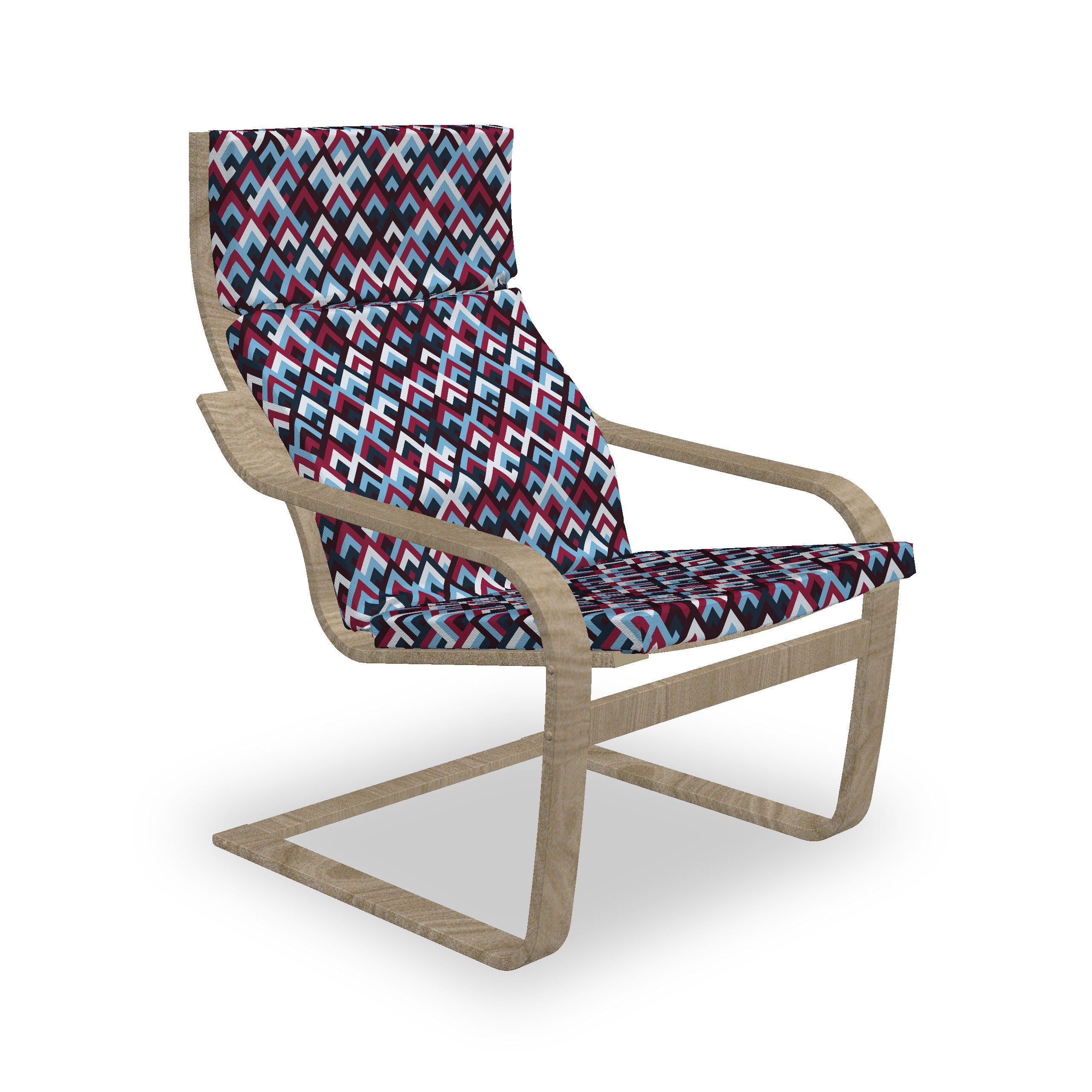Sitzkissen Stuhlkissen Abstrakt Geometrische Stuhlkissen Hakenschlaufe Abakuhaus Dreieck-Form mit Reißverschluss, mit und