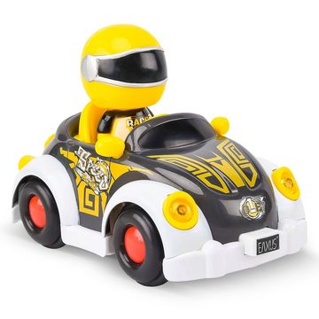 EAXUS RC-Auto Super Bumper Car - 2x Crash Stunt Auto (Für 2 Spieler, Gelb & Grün), ferngesteuertes Spielzeugauto mit Schleuder-Mechanismus