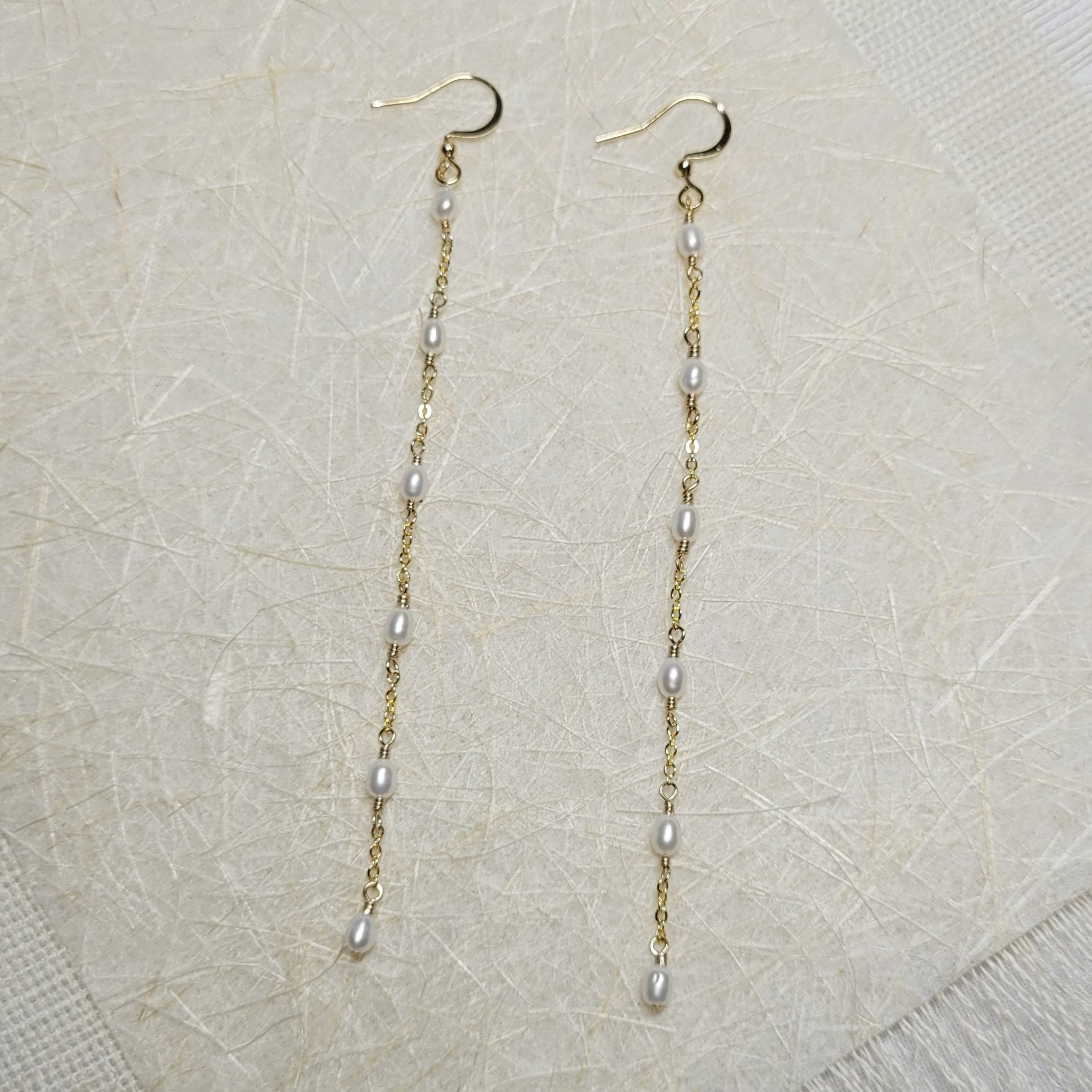 GOLDEN Paar Ohrhänger 14K Gold gefüllte Schnur Perlen Ohrringe, baumelnde P günstig online kaufen