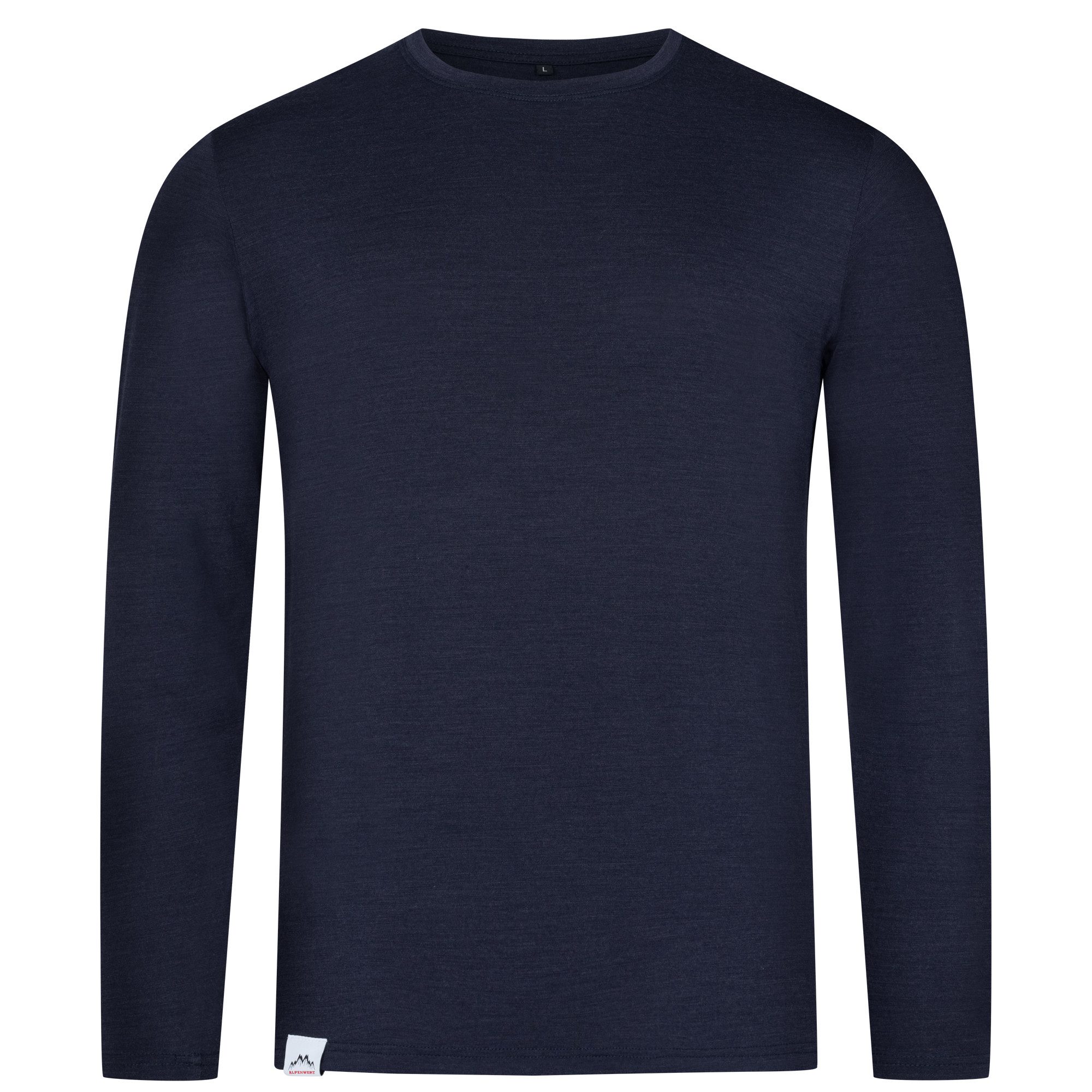 Alpenwert Langarmshirt Herren Longsleeve aus Merinowolle – atmungsaktiv & geruchsneutral (1 Pack) Antibakteriell, Anti-Schweiß-Geruch, Outdoor & Funktionsshirt