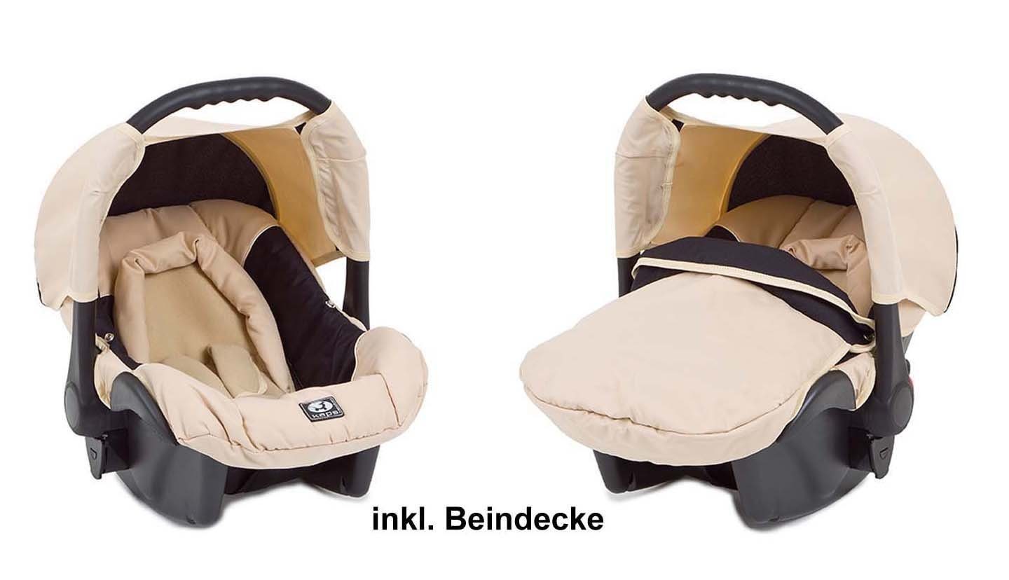 15 Autositz Sand-Schwarz 1 - Kinderwagen-Set 3 Kombi-Kinderwagen - Farben in 18 Teile inkl. babies-on-wheels Flash in