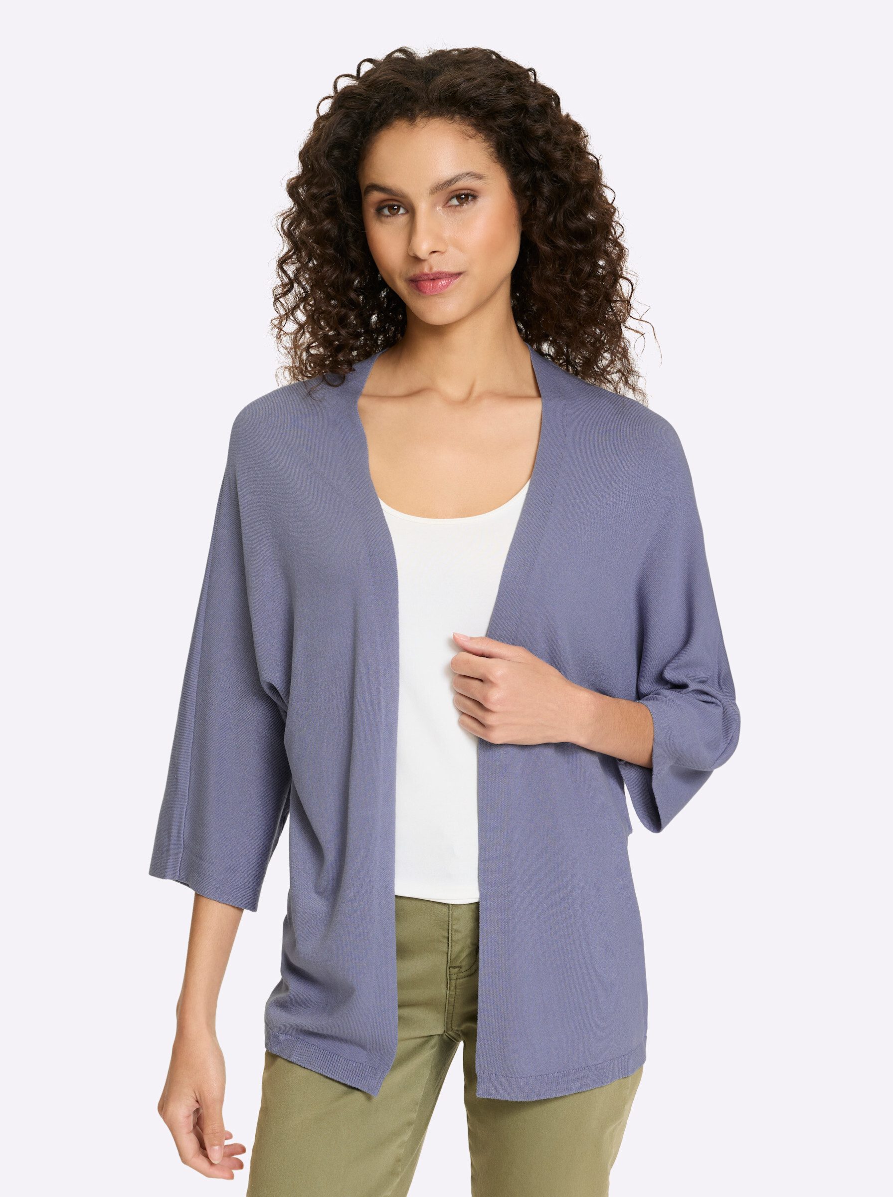 heine Strickjacke Strickjacke 3/4-Arm Jersey