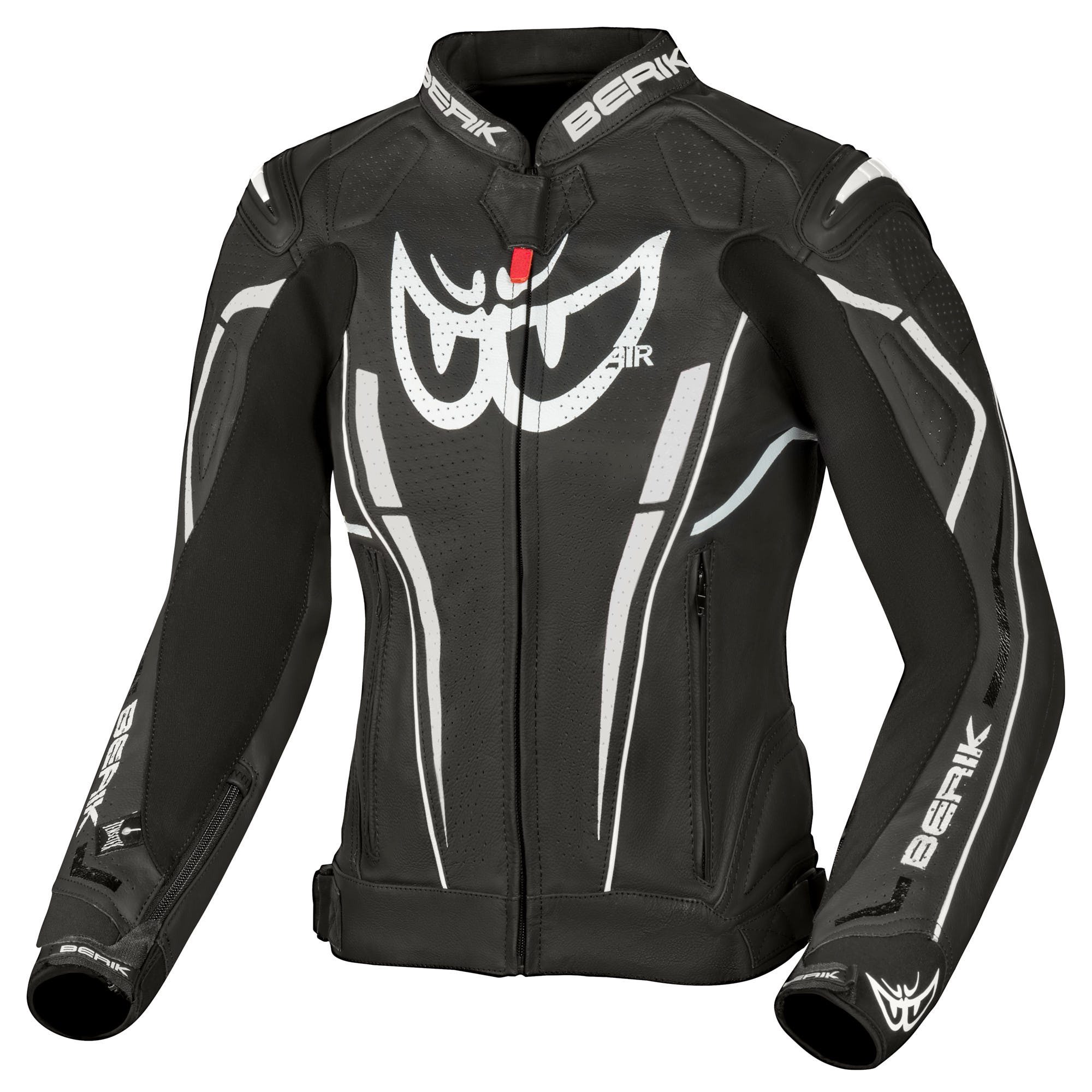 Berik Motorradjacke Fufur Damen Motorrad Lederjacke Verbindungsreißverschluss,Ellenbogenprotektoren enthalten,perfori