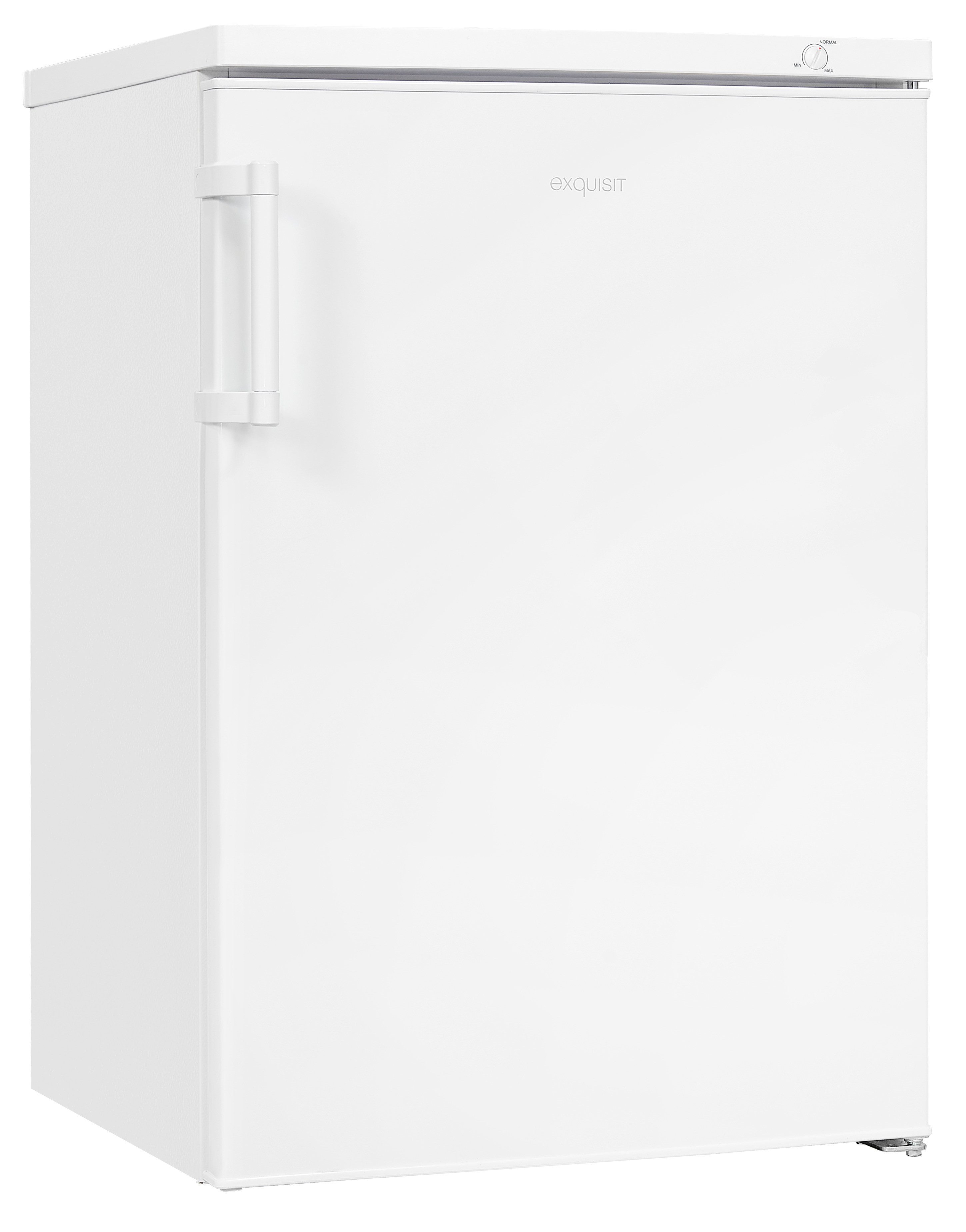 exquisit Gefrierschrank GS81-H-010E, 84,5 cm hoch, 56 cm breit, 4*-Gefrierschrank mit praktischem Griff – leicht & bequem zu öffnen
