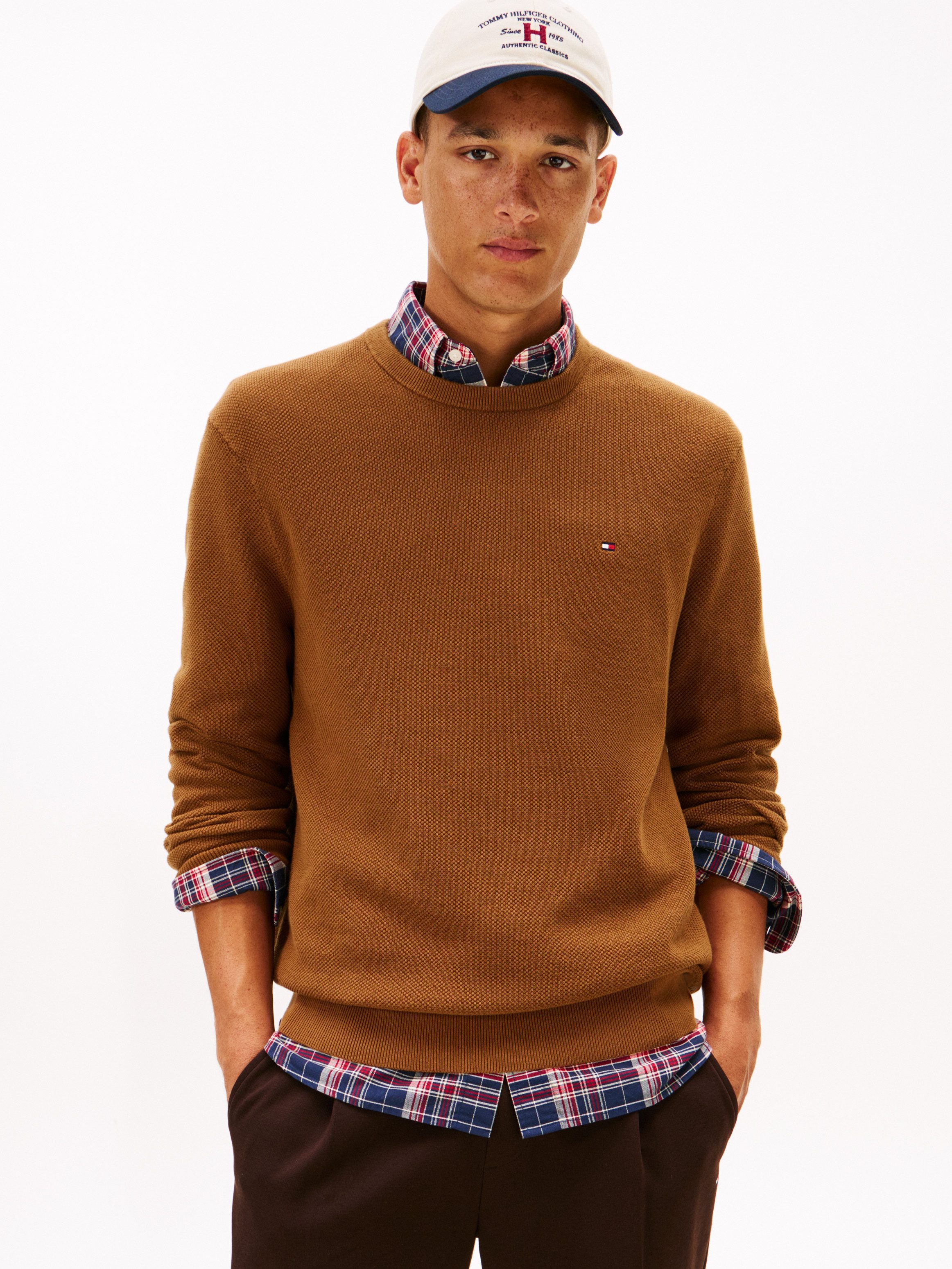 Tommy Hilfiger Rundhalspullover ESSENTIAL STRUCTURE CREW NECK mit Struktur günstig online kaufen