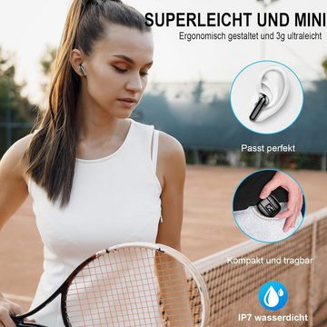 Renimer Kabellos Bluetooth 5.3 IP7 Wasserdicht In-Ear-Kopfhörer (Smart Home für ein komfortables und vernetztes Zuhause der Zukunft., mit Mikrofon, 48H Immersiver Deep Bass Earbuds, Digitale LED-Anzeige)