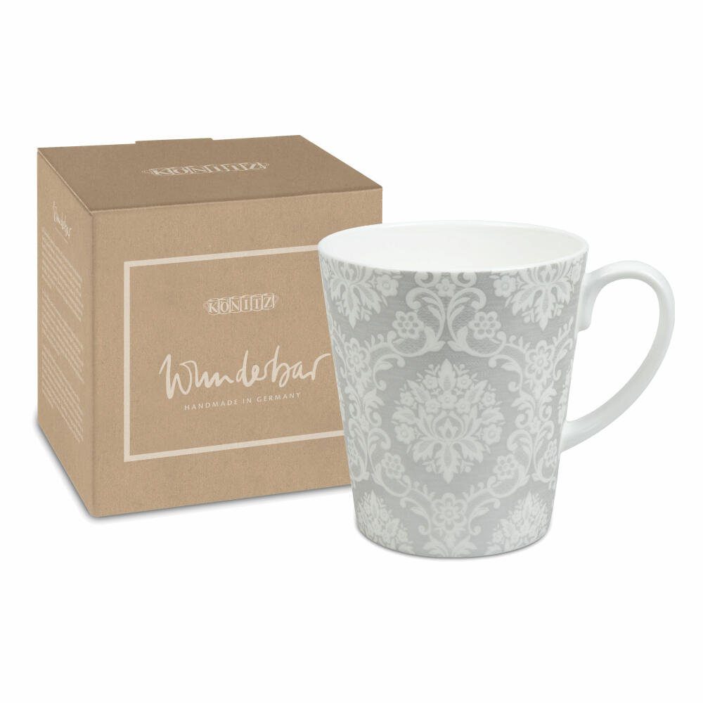 Könitz Becher Wunderbar Silver Lace, Bone China