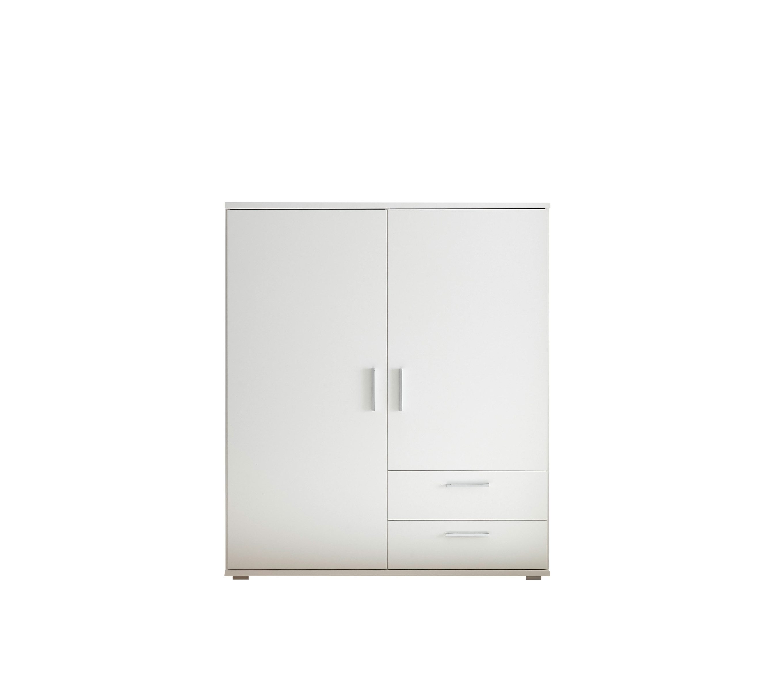 PREISBRECHER Kleiderschrank ADELINE Garderobenschrank, Mehrzweckschrank, weiß - 120x140x38cm (BxHxT) – Bild 5 von 5