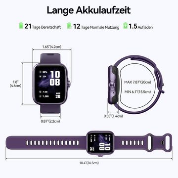 anyloop Fur Herren Damen mit Telefonfunktion, Sportuhr Eingebautes GPS Smartwatch (1.78 Zoll, Android / iOS), mit Touchscreen Wasserdicht Schrittzähler, Fitness Tracker