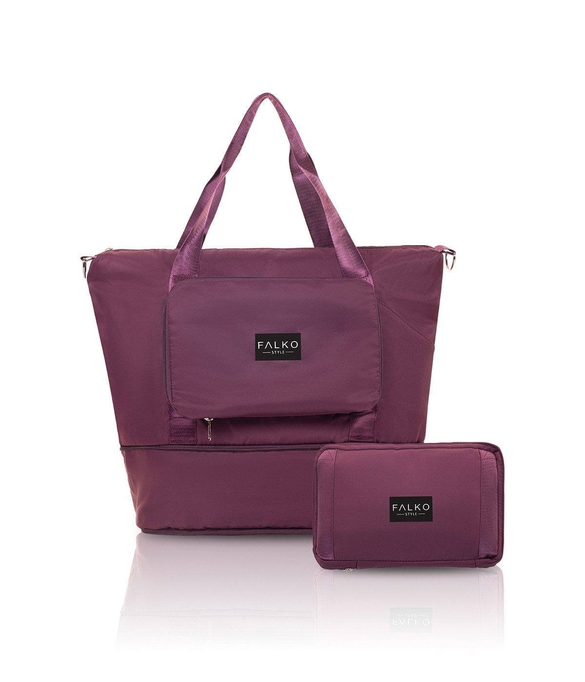 Genius Umhängetasche FALKO Style Falttasche mit Gurt, faltbare 3in1 Reisetasche, Ideal für Reisen, Sport, Shopping und Alltag.