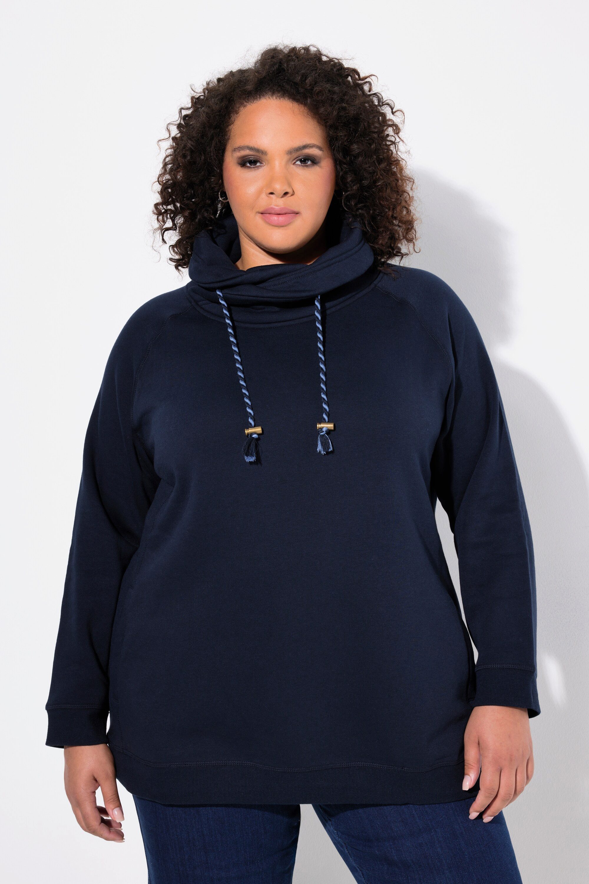 Ulla Popken Sweatshirt Sweatshirt weiter Stehkragen Taschen – Bild 5 von 5