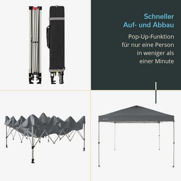 Skandika Pavillon Pavillon Solvorn 3 x 3 m, patentierter Einhand-Mechanismus, Pop Up Faltpavillon mit Stahlgestell