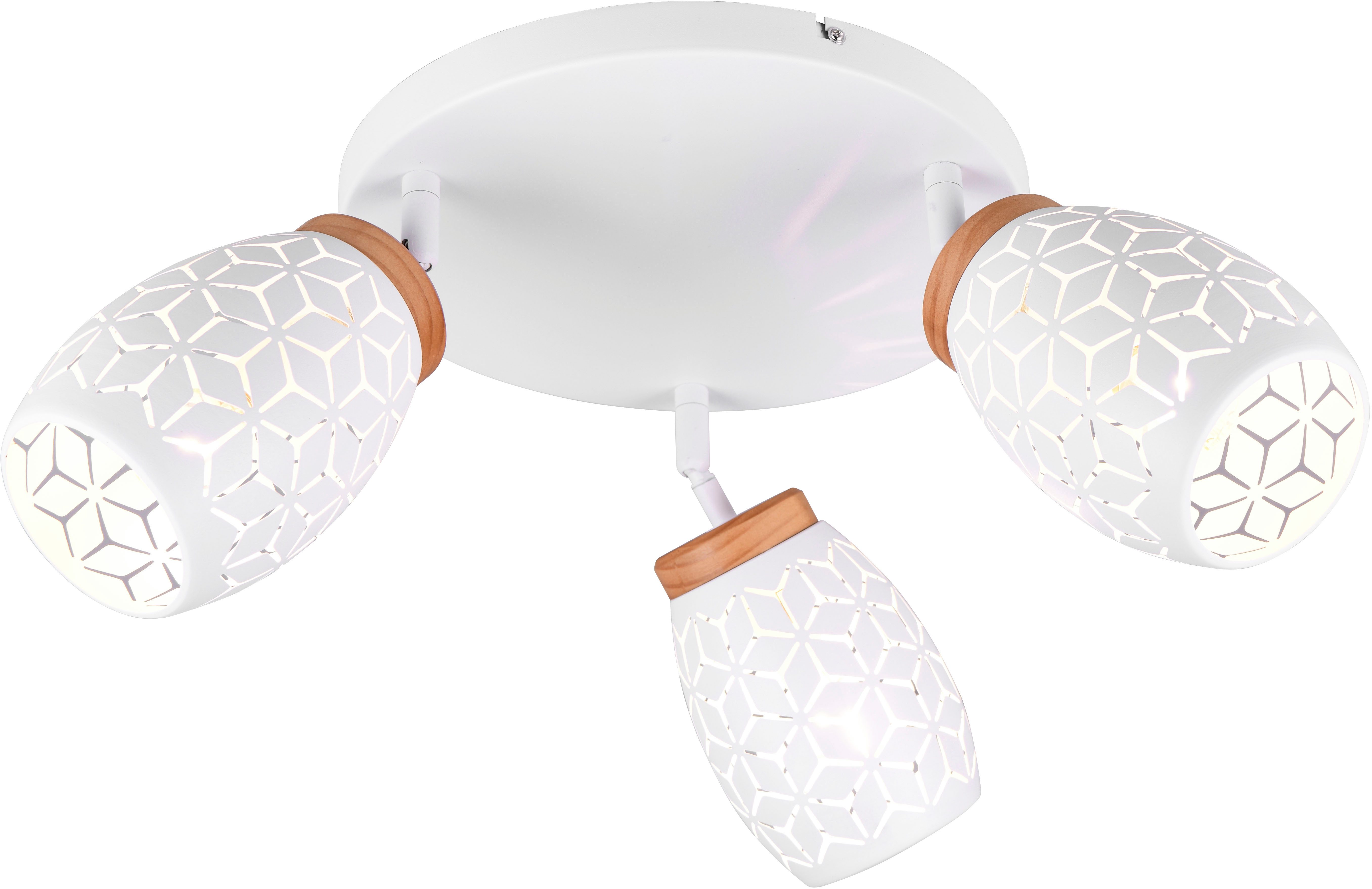 Reality Leuchten Deckenleuchte BIDAR, Deckenlampe mit 3 schwenkbaren Spots, günstig online kaufen