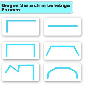 Gardinenschiene Gardinenschiene Biegbar Flexibel Vorhangschiene,5M, Bettizia, Geliefert mit komplettem Zubehörsatz