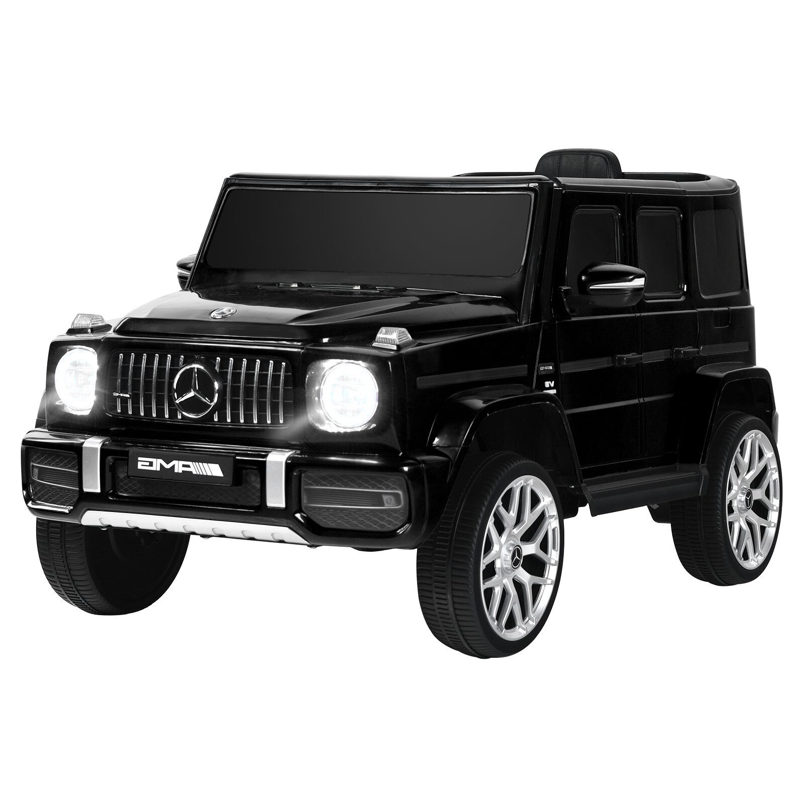 KOMFOTTEU Elektro-Kinderauto, Belastbarkeit 30 kg, 12V Kinderfahrzeug mit LED-Lichter