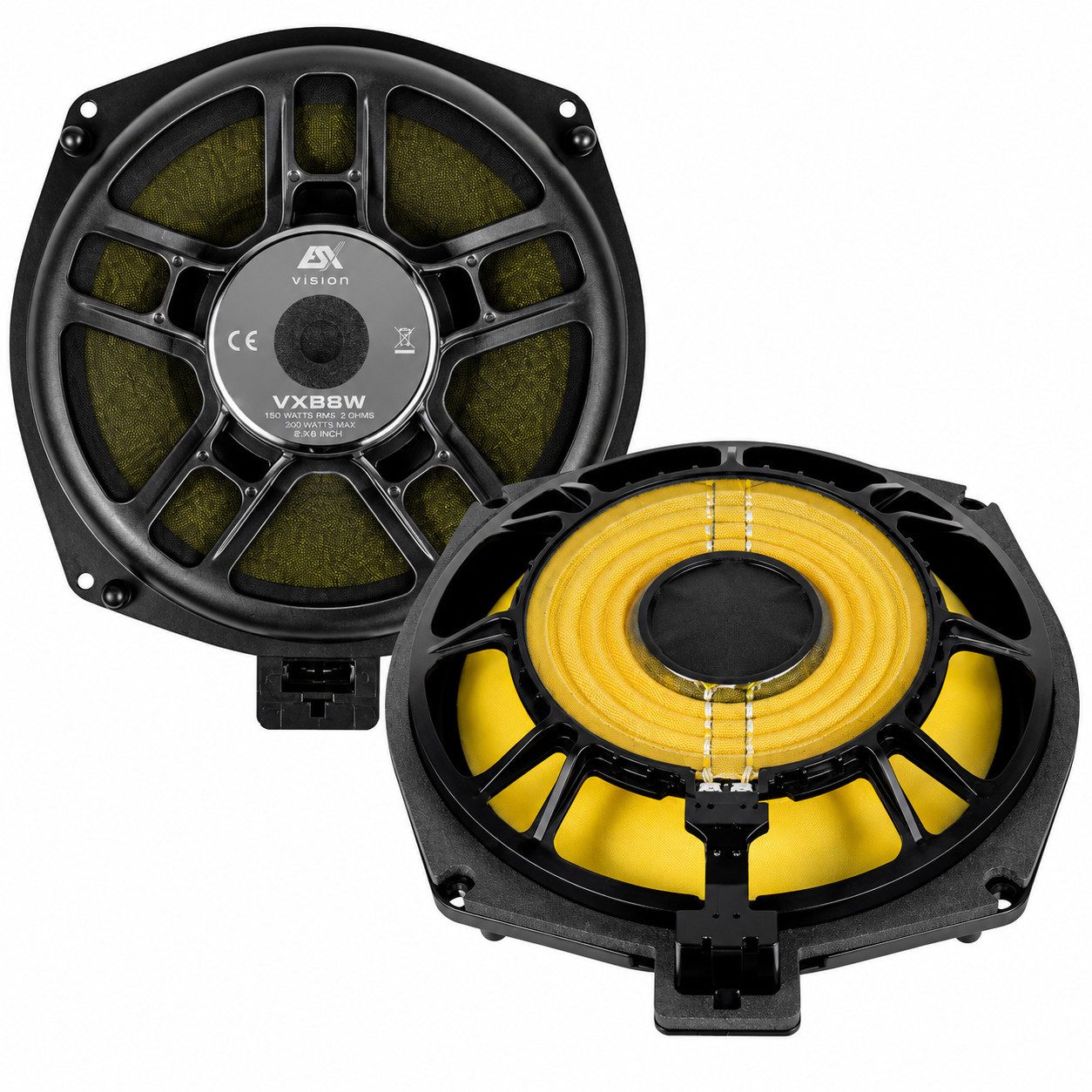 ESX VXB8W 20 cm Subwoofer (Paar) viele BMW E/F/G und MINI R/F Modelle Auto-Lautsprecher