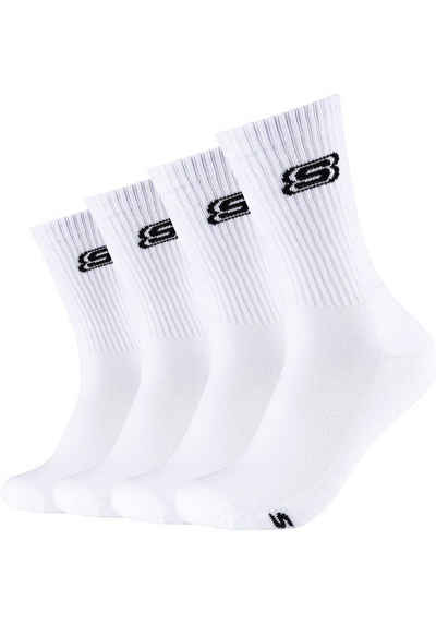 Skechers Socken (Packung, 4-Paar) Verstärkte Ferse & Spitze für lange Haltbarkeit