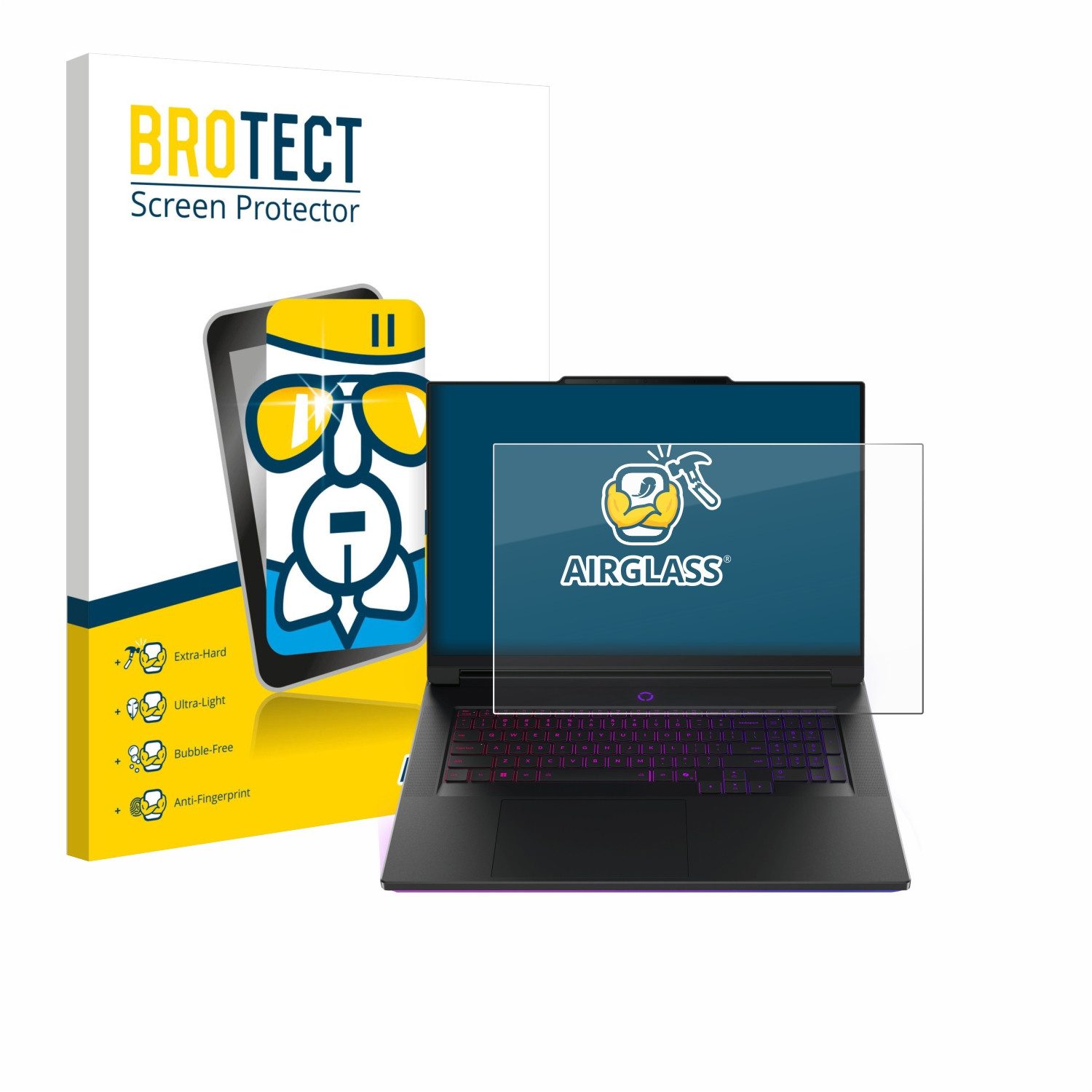 BROTECT Displayschutzglas Folie für Lenovo Legion 9i Gen 10 18", Schutzfolie Glas Panzer Display Schutz klar
