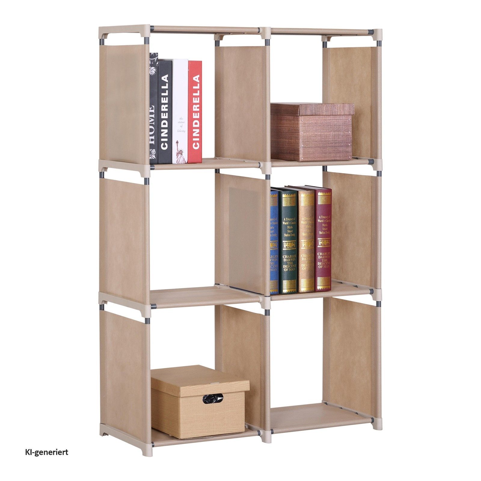 HTI-Living Standregal Stoffregal 6 Fächer Lena, Stück 1-tlg., Standregal
