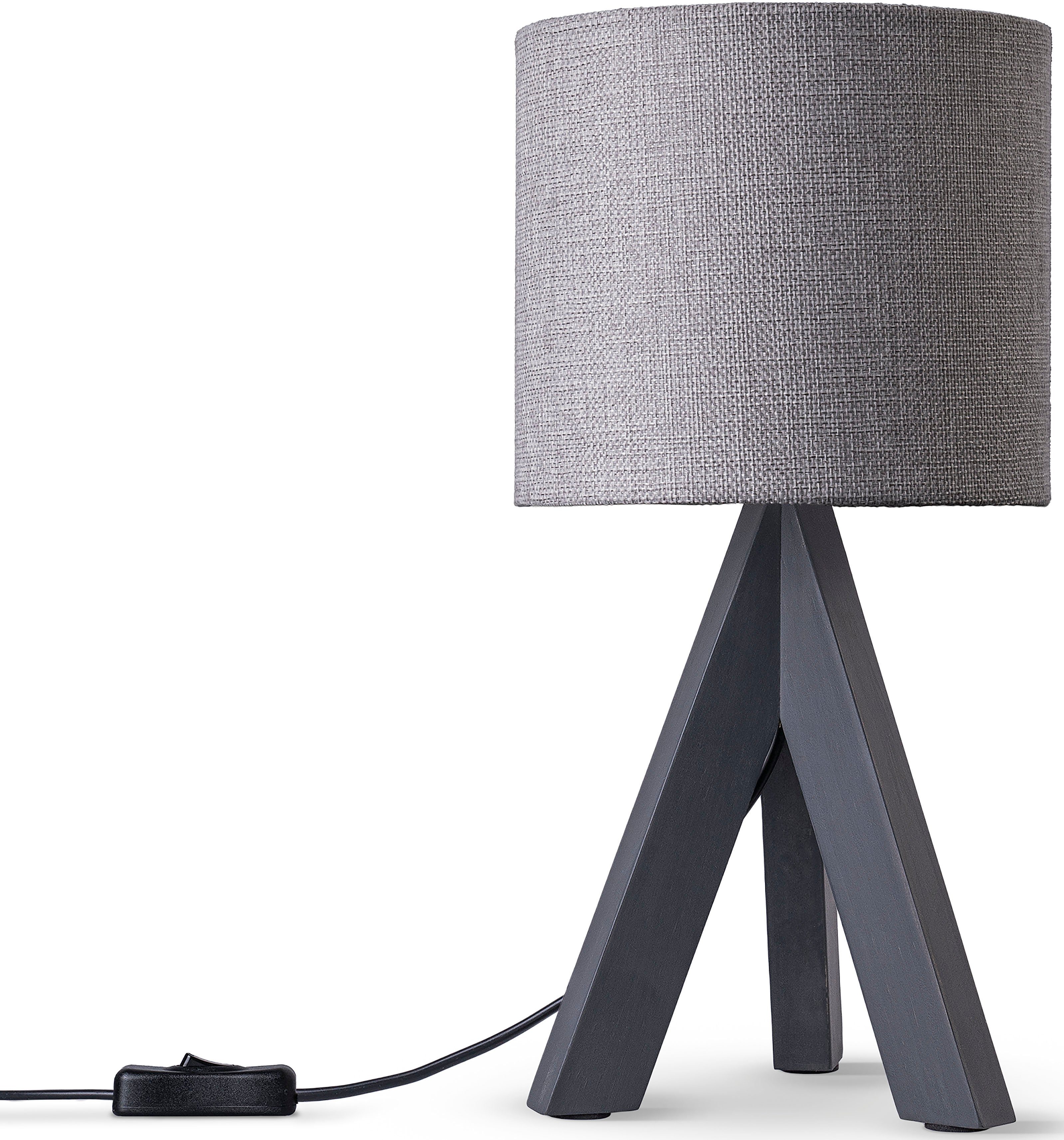 Paco Home Tischleuchte BAJO CANVAS UNI günstig online kaufen