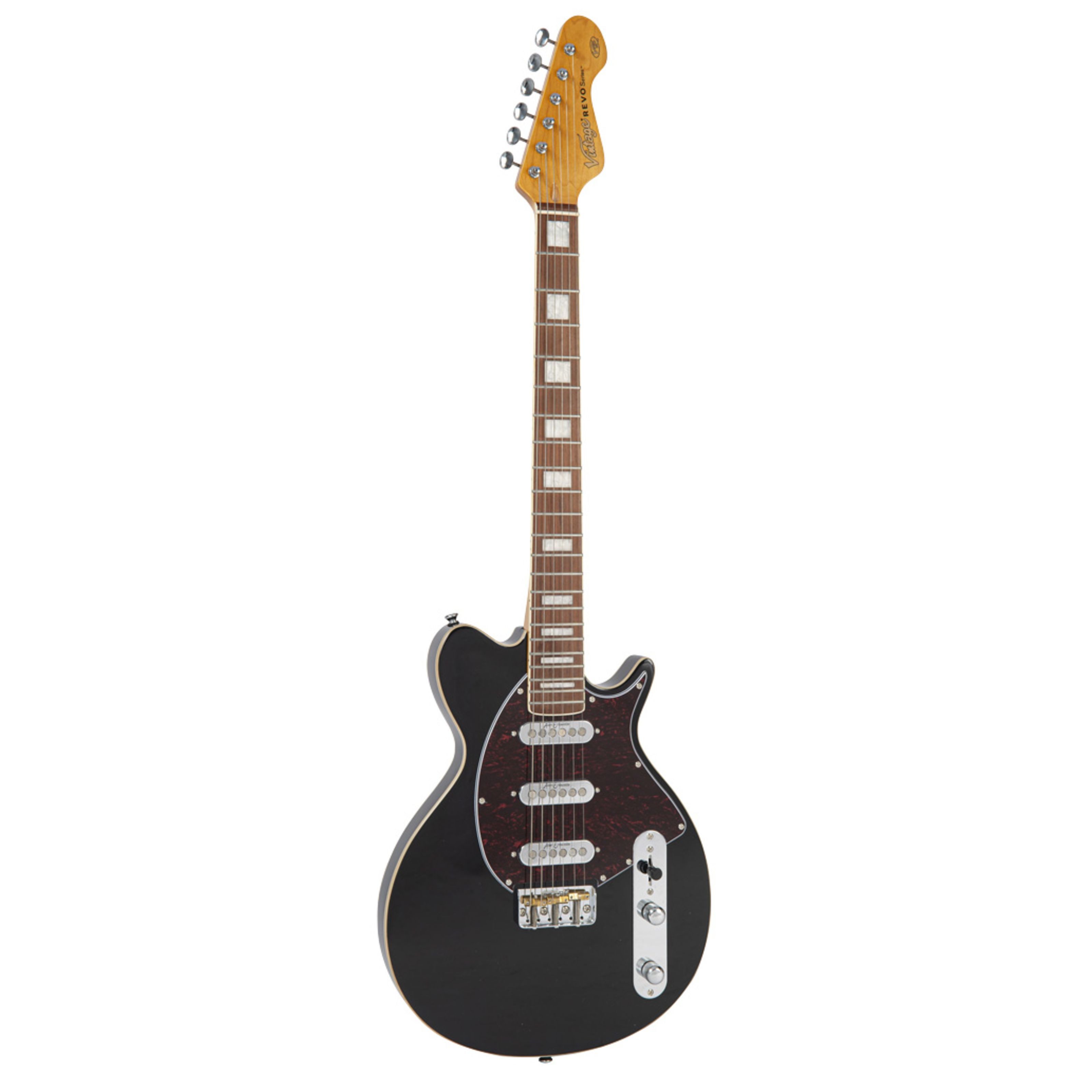VINTAGE E-Gitarre, E-Gitarren, Andere Modelle, REVO VRV800BK Vision Boulevard Black - E-Gitarre