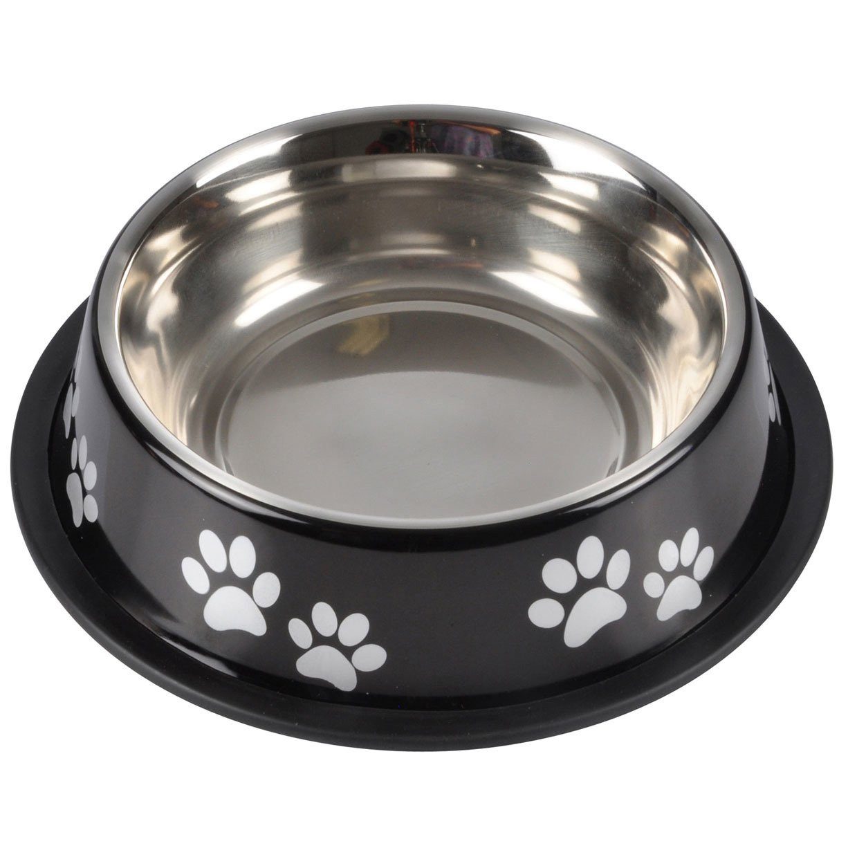 Love Story Futternapf Futternapf für Hunde, Edelstahl, Ø 21 cm, weiß mit Pfoten, rostfreier Stahl