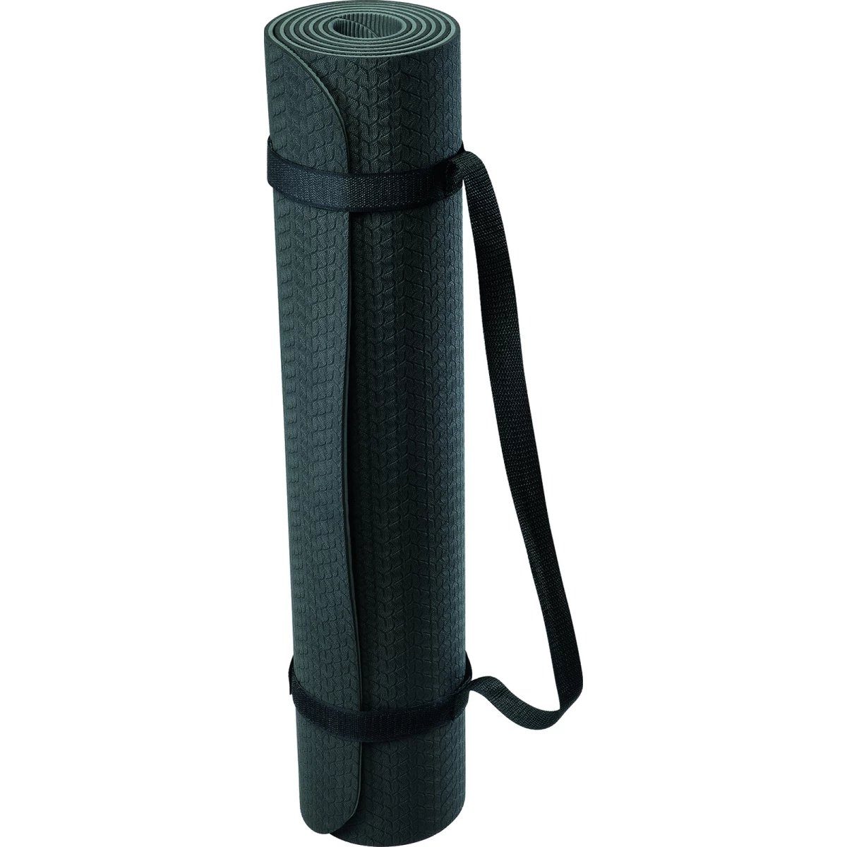 Yogamatte Fitness Matte Fitnessmatte Isomatte Yoga Pilates schwarz/grau TPE
