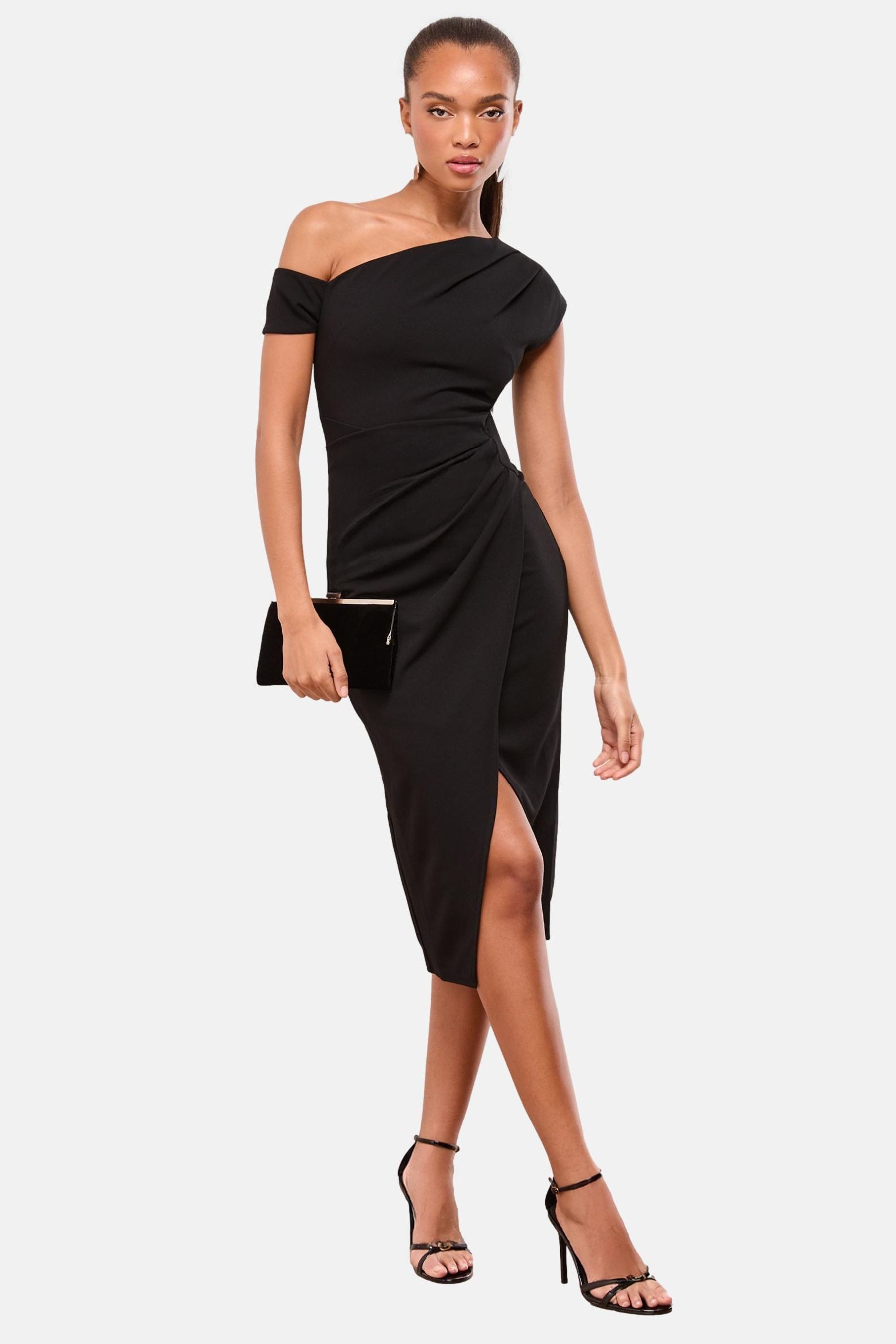 LIPSY Midikleid Lipsy Midikleid mit geraffter Taille, Regular (1-tlg)