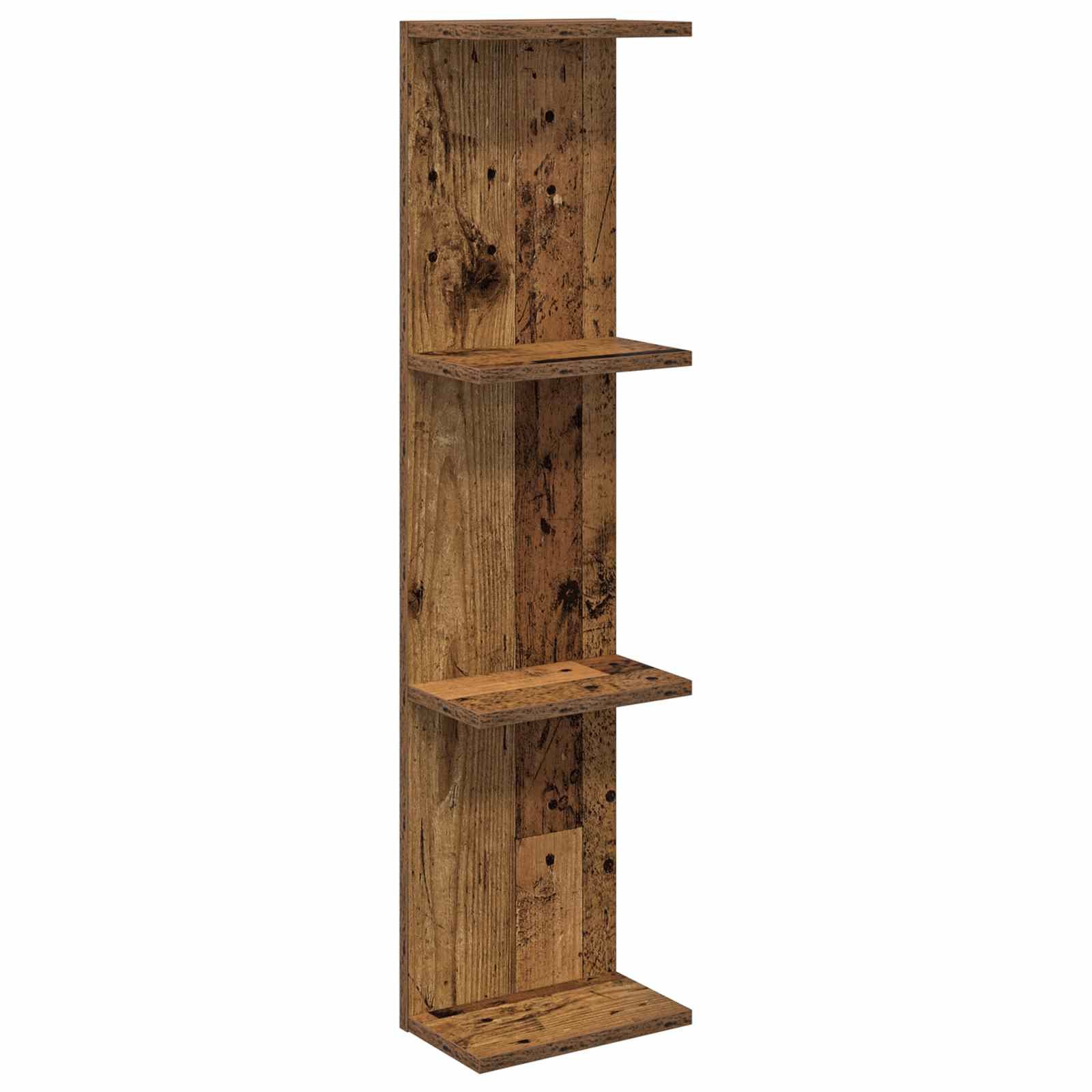 vidaXL Regal Wandregal Altholz 25 x 15 x 100 cm Holzwerkstoff, 1-tlg.