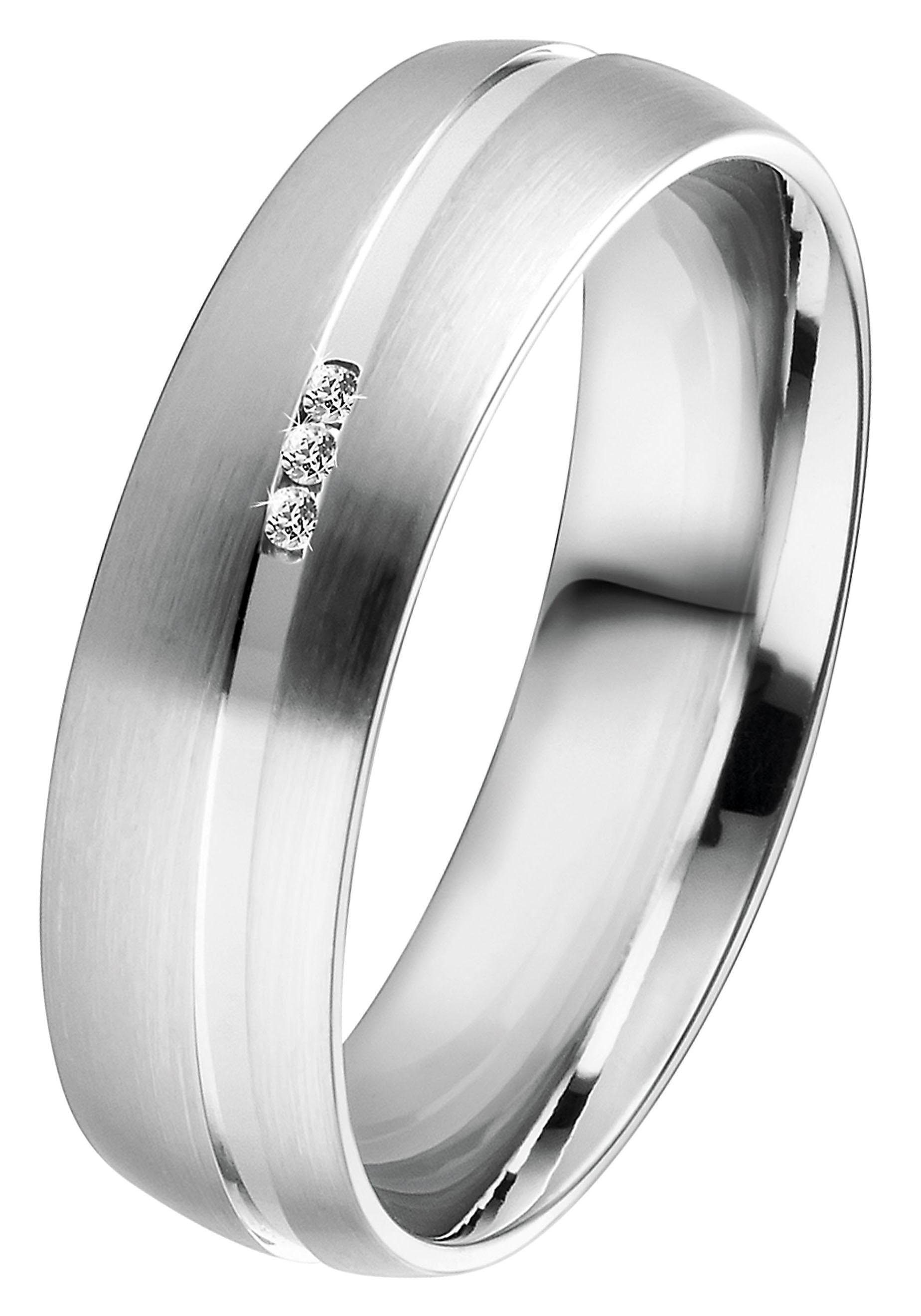 DOOSTI Trauring Schmuck Brillanten Germany, Partnerring ohne LIEBE, mit in o. Made Silber Trauring Ehering Geschenk 925