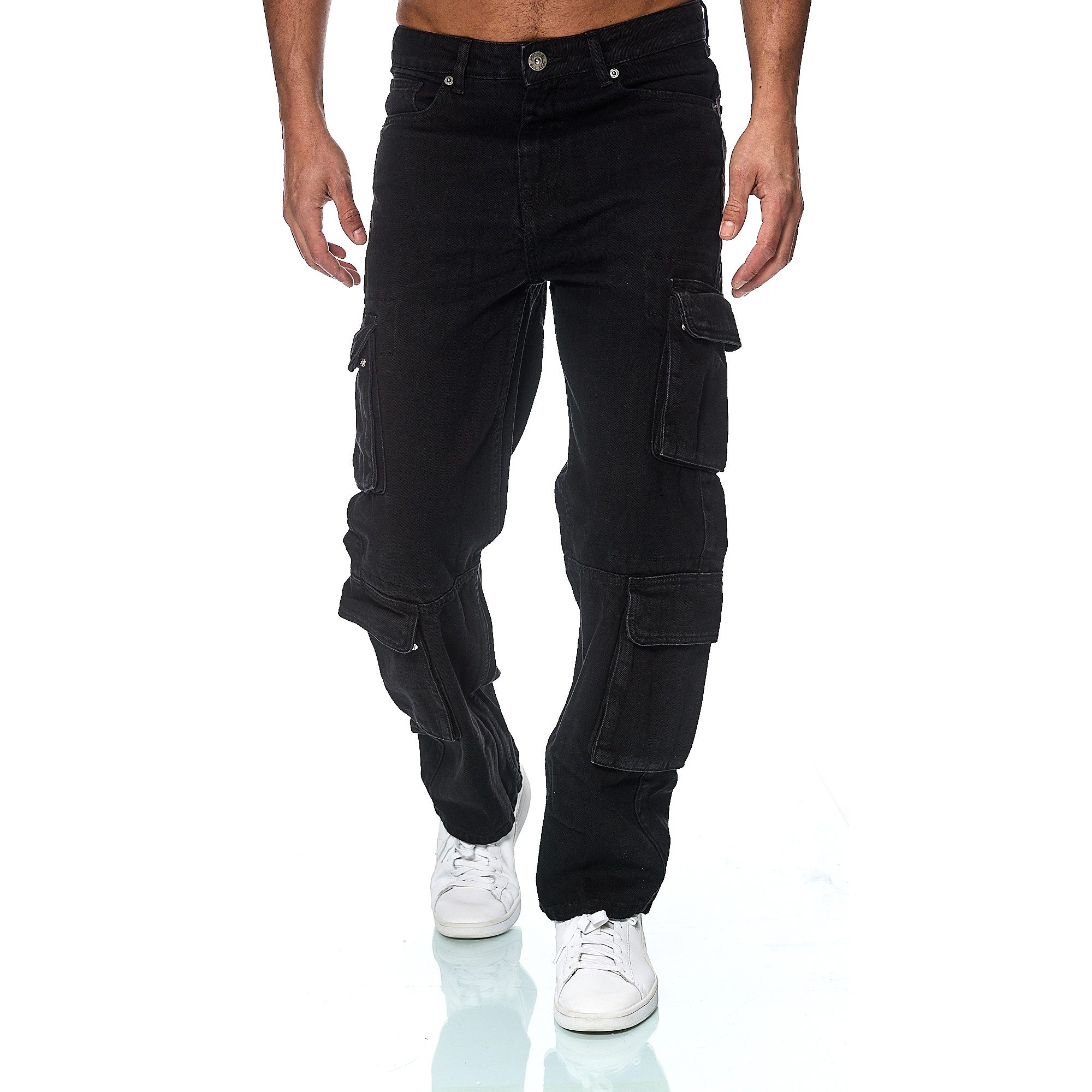 Smith & Solo Schlagjeans Baggy Jeans Herren, Cargohose Loose Fit Cargo-Tasc günstig online kaufen