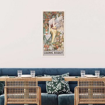 Posterlounge Poster Alfons Mucha, Cognac Bisquit, Bar Malerei