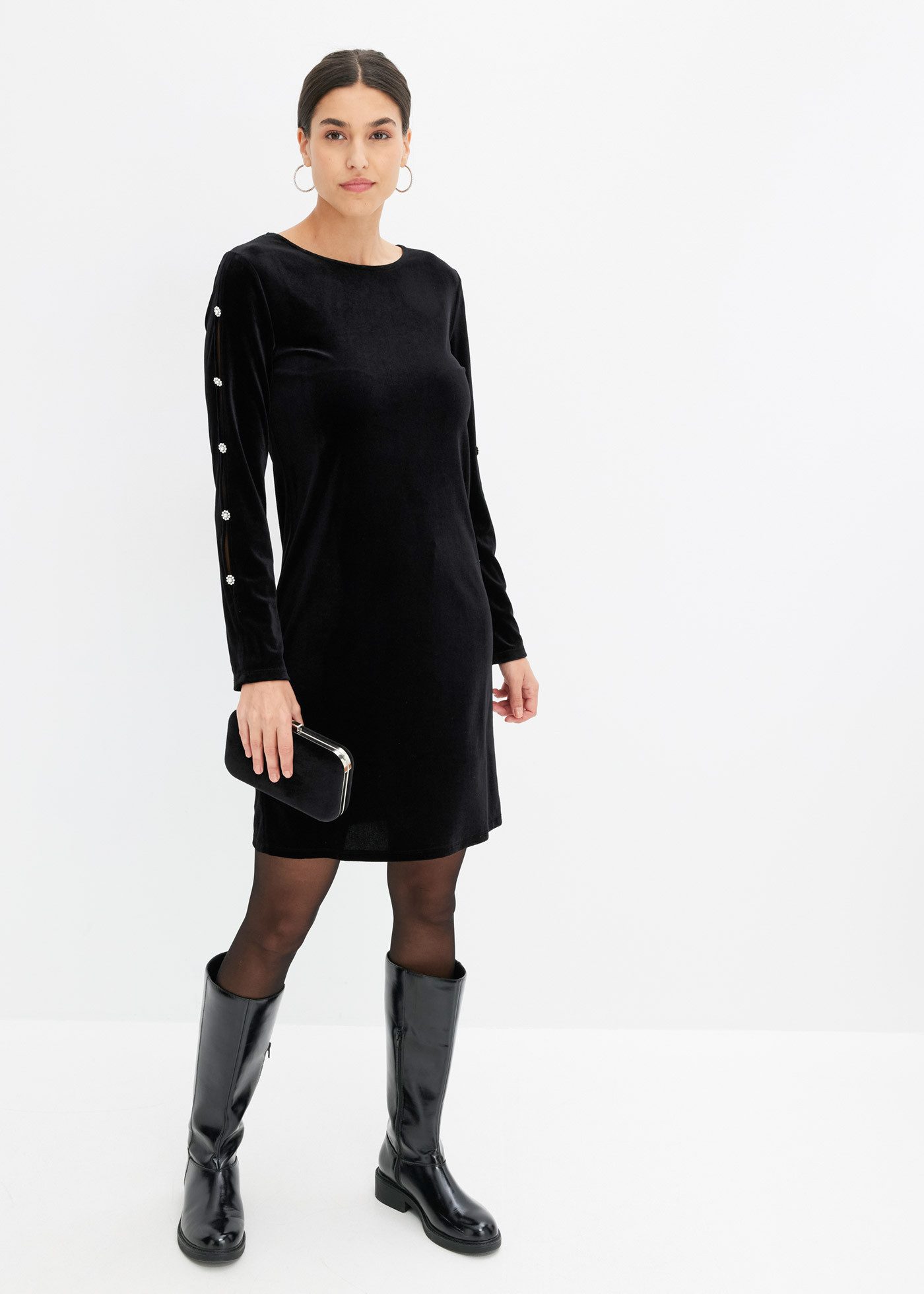 bonprix Minikleid für stilvolle Auftritte, aus Polyester und Elasthan günstig online kaufen