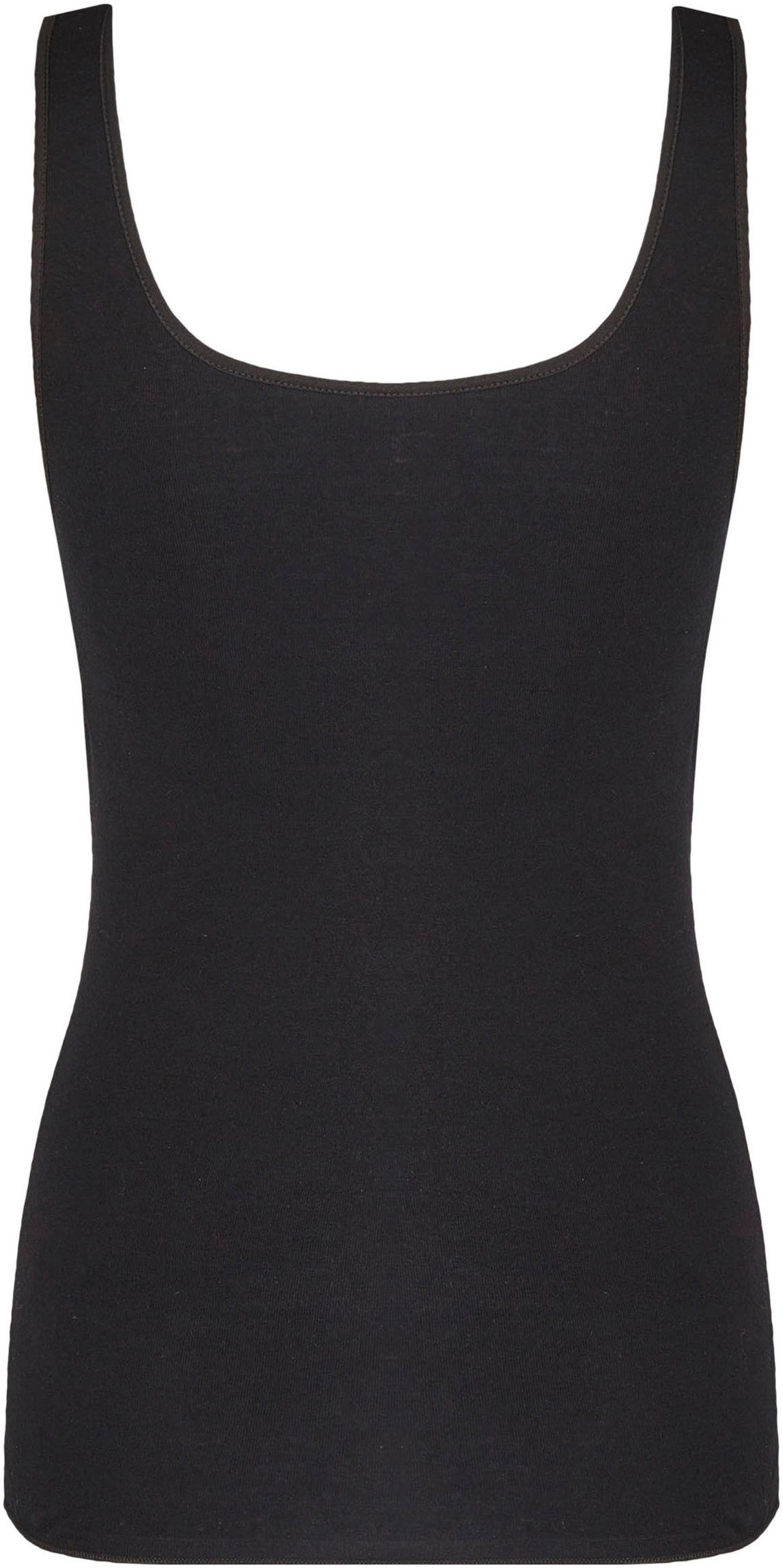 Nina Von C. Achselhemd "Fine Cotton" weich, atmungsaktiv, bequem, elastisch, eng, mit Spitze, V-Ausschnitt – Bild 3 von 4