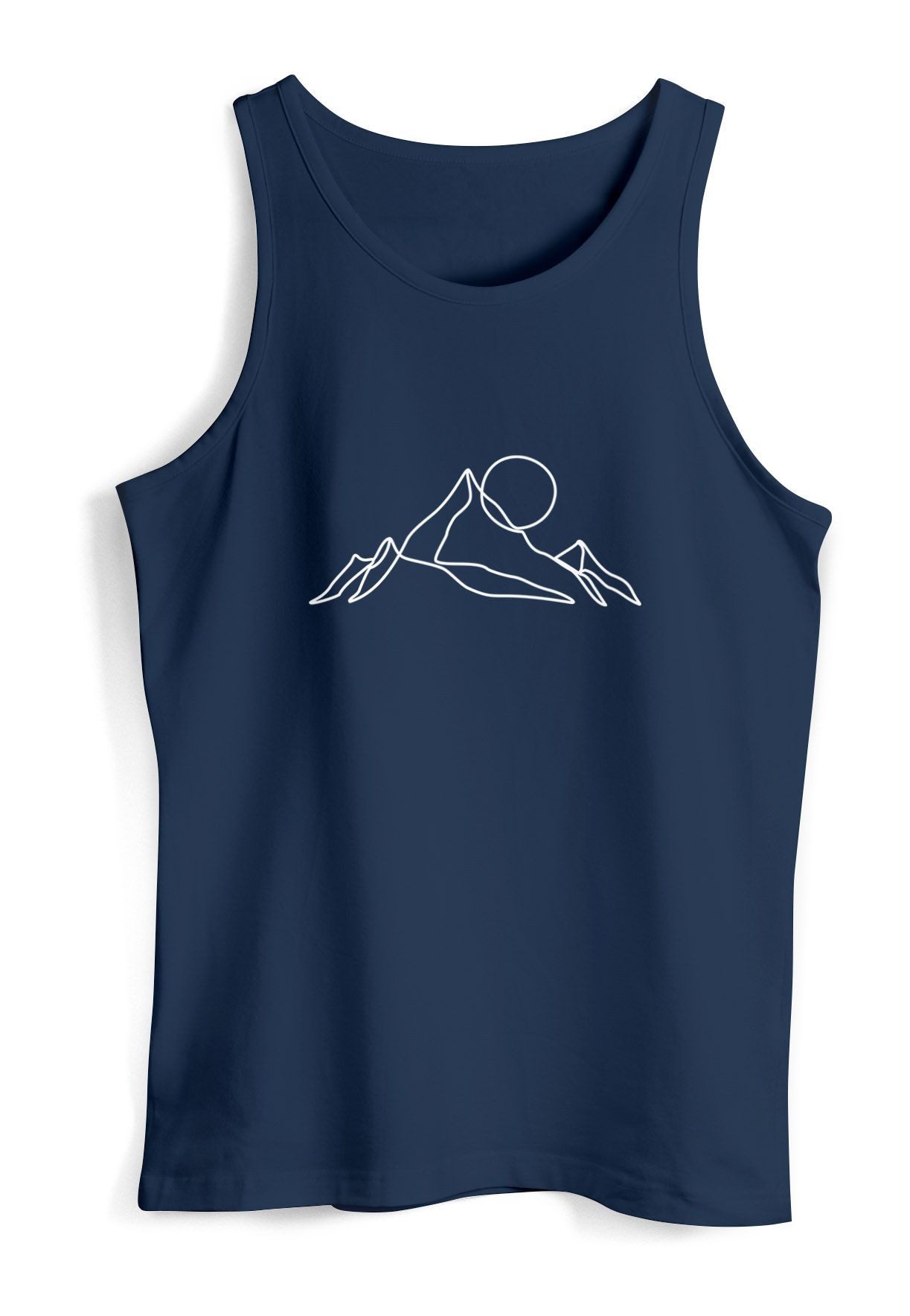 Neverless Tanktop Herren Tank-Top Berge Wandern Brustprint Aufdrucke Gebirge Outdoor mit Print – Bild 2 von 5