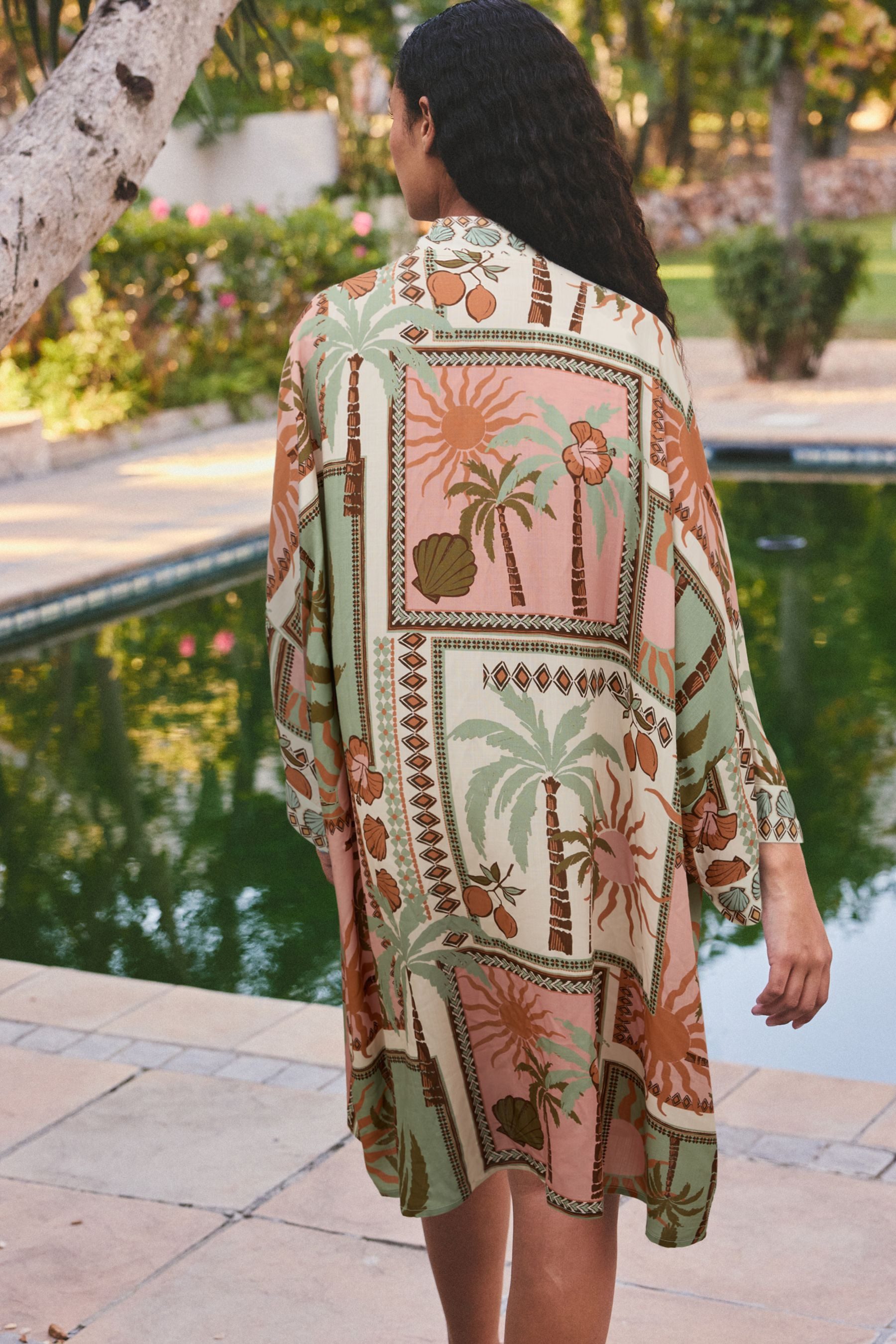 Next Blusenkimono Lang geschnittener Kimono (1-tlg) – Bild 2 von 5