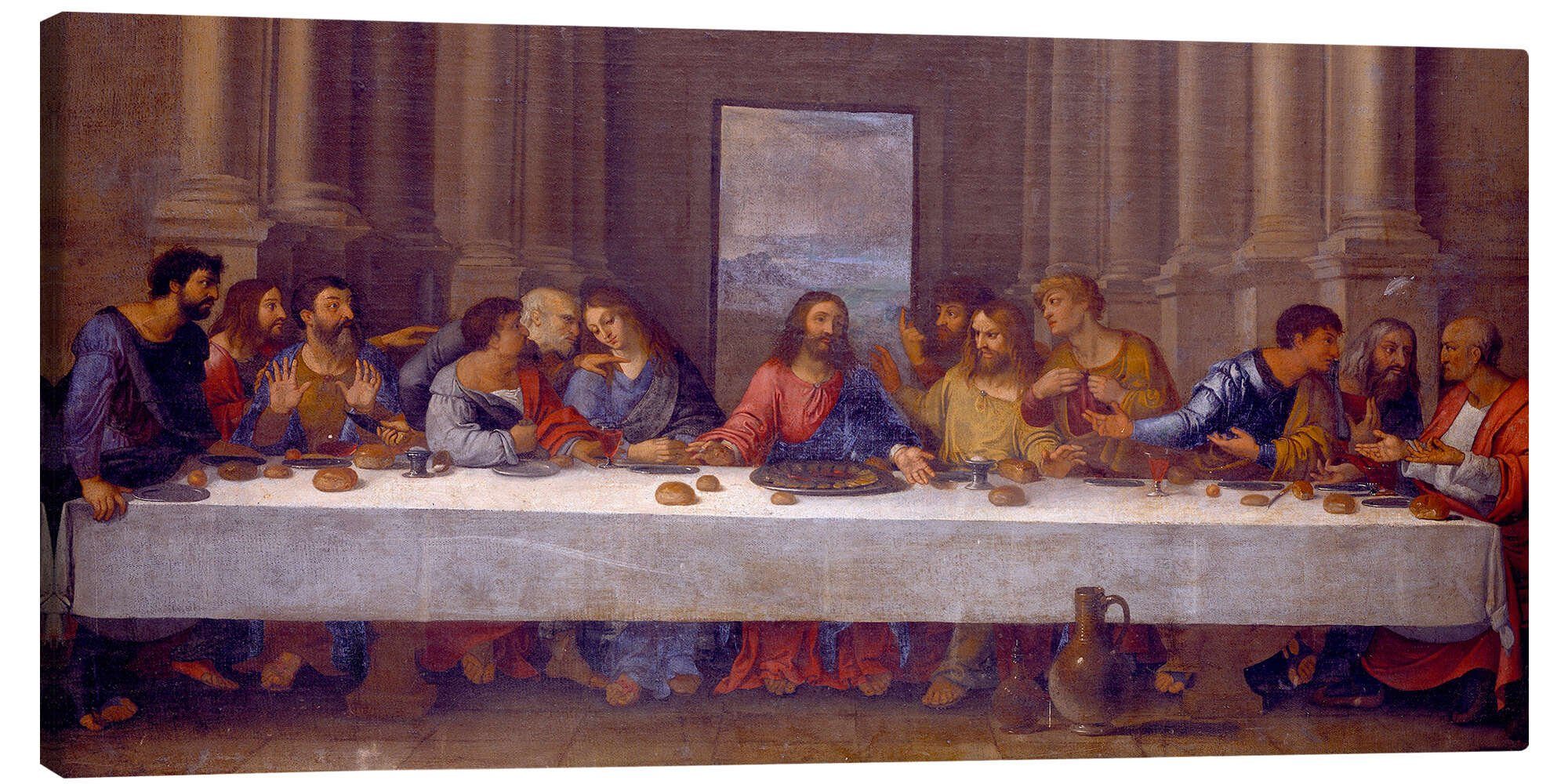 Posterlounge Wandbild Das letzte Abendmahl, nach Leonardo da Vinci, Nicolas Poussin, erhältlich als Poster, Leinwandbild, Wandsticker oder Acrylglasbild