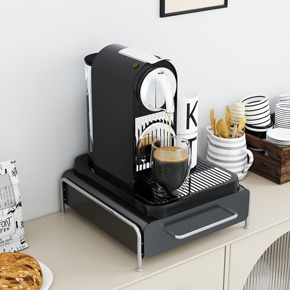 JEOBEST Kapselspender Kaffee Kapselhalter/Kapselhalter Schublade/für 36 Kapseln, 1 Schubladenbox, Metallgitter