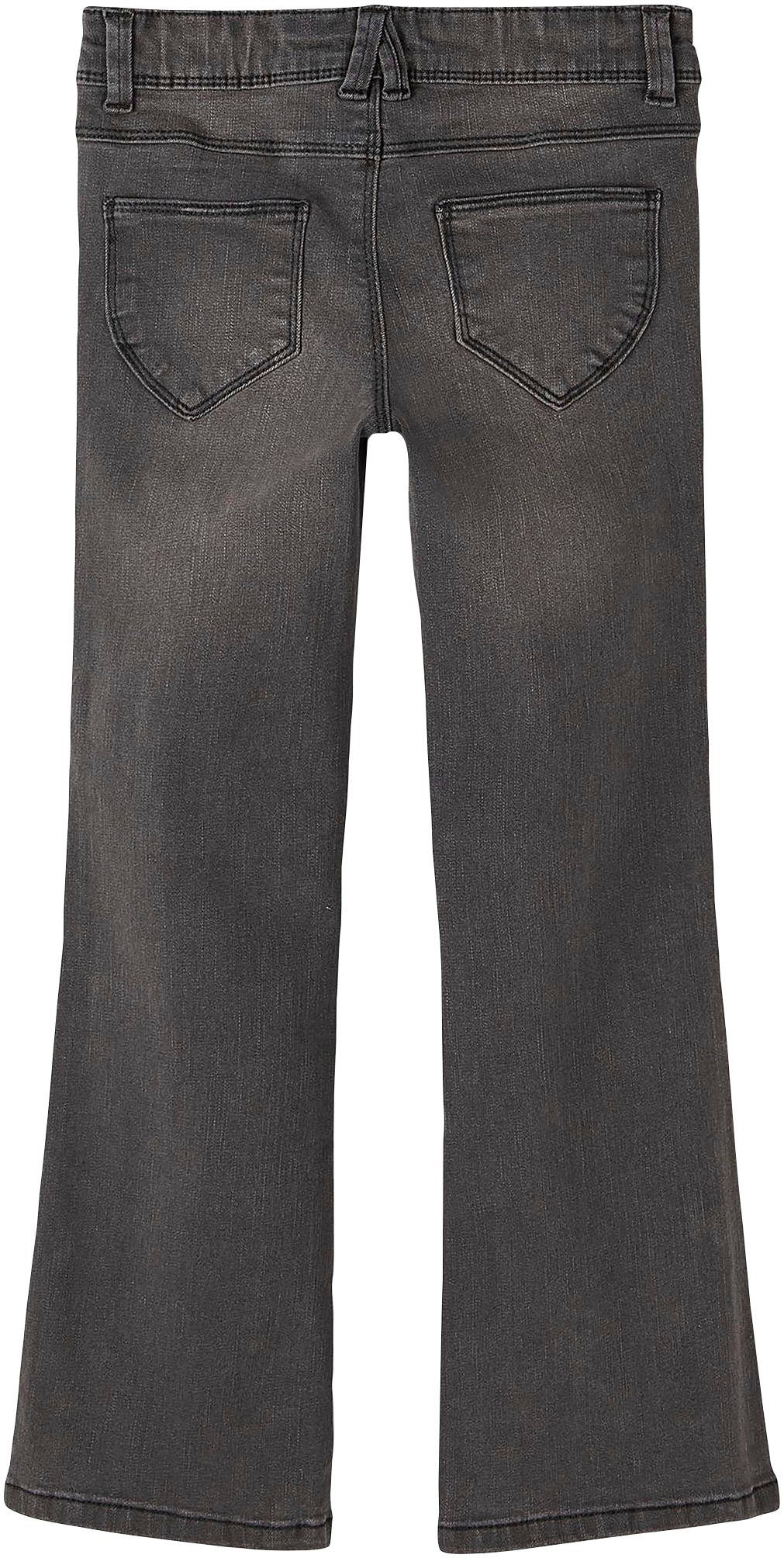 denim Bootcut-Jeans It NOOS Name mit JEANS BOOT Stretch NKFPOLLY SKINNY 1142-AU dark grey