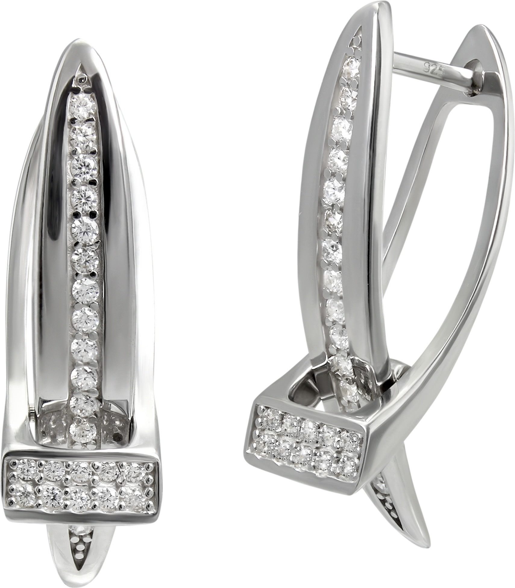 SilberDream Paar Creolen SilberDream Creole X-Form Zirkonia 925 (Creolen), günstig online kaufen